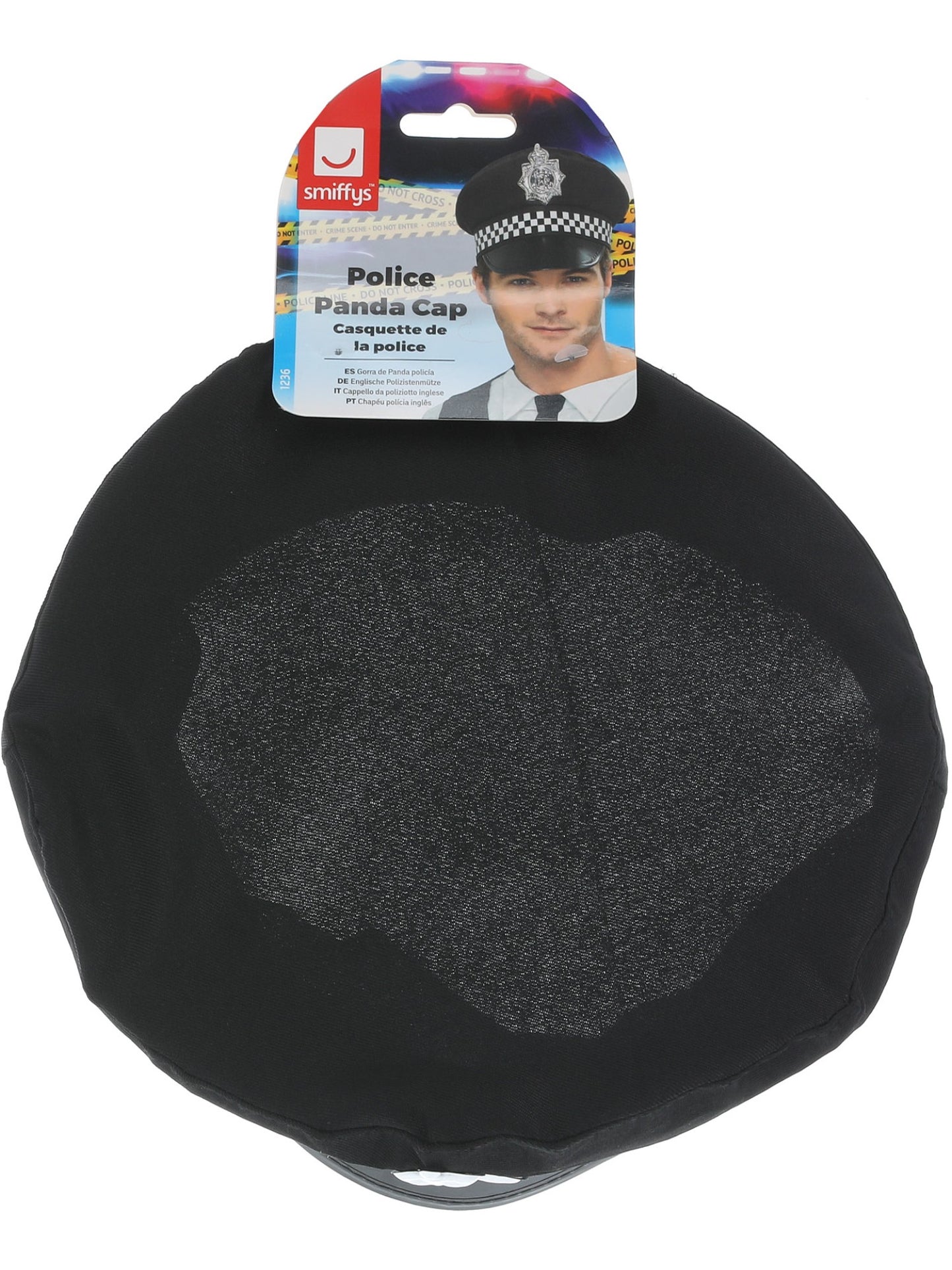 Englische Polizistenmütze, mit kariertem Band
