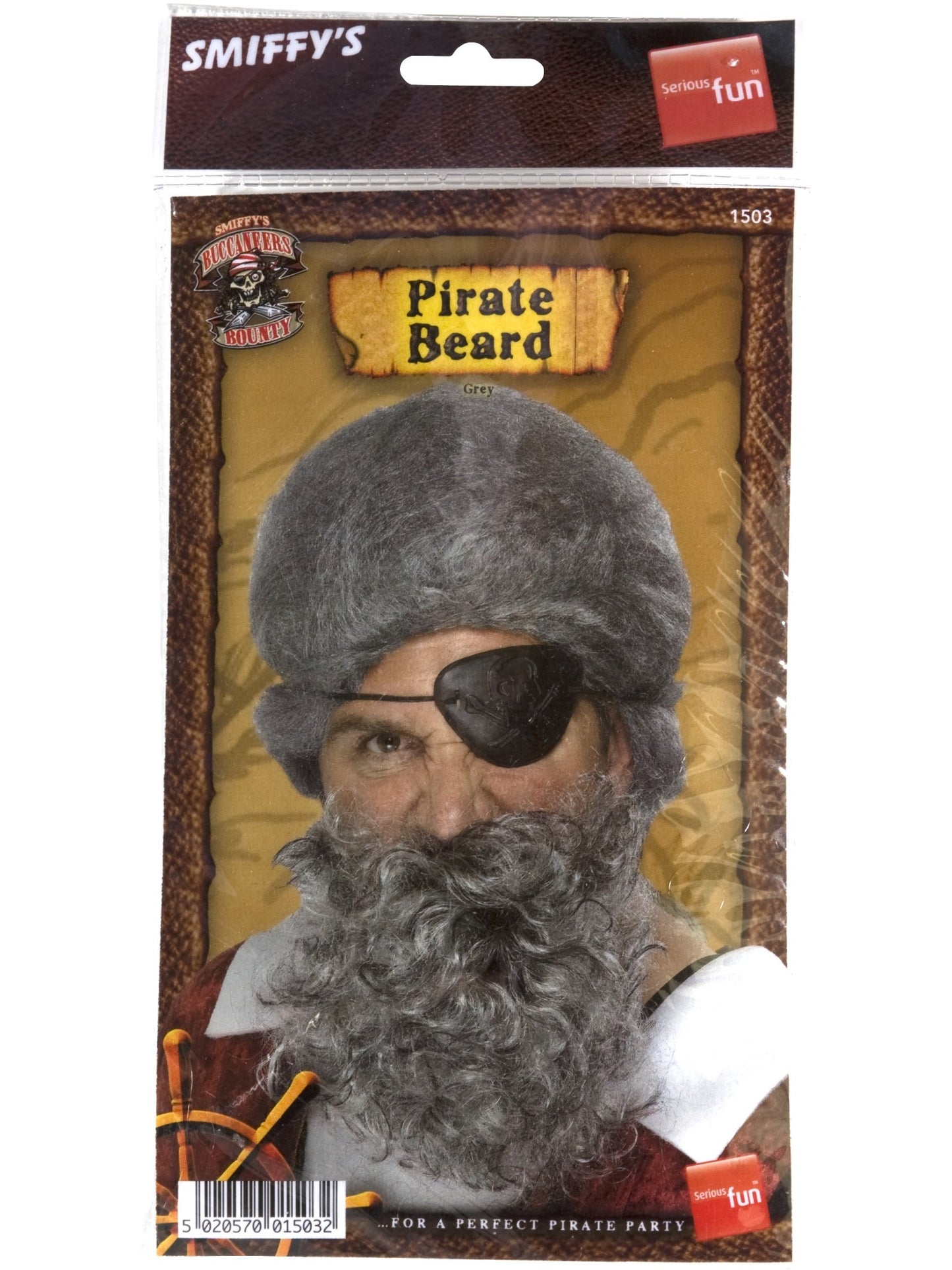Deluxe Pirate Beard, Light Grey Wholesale