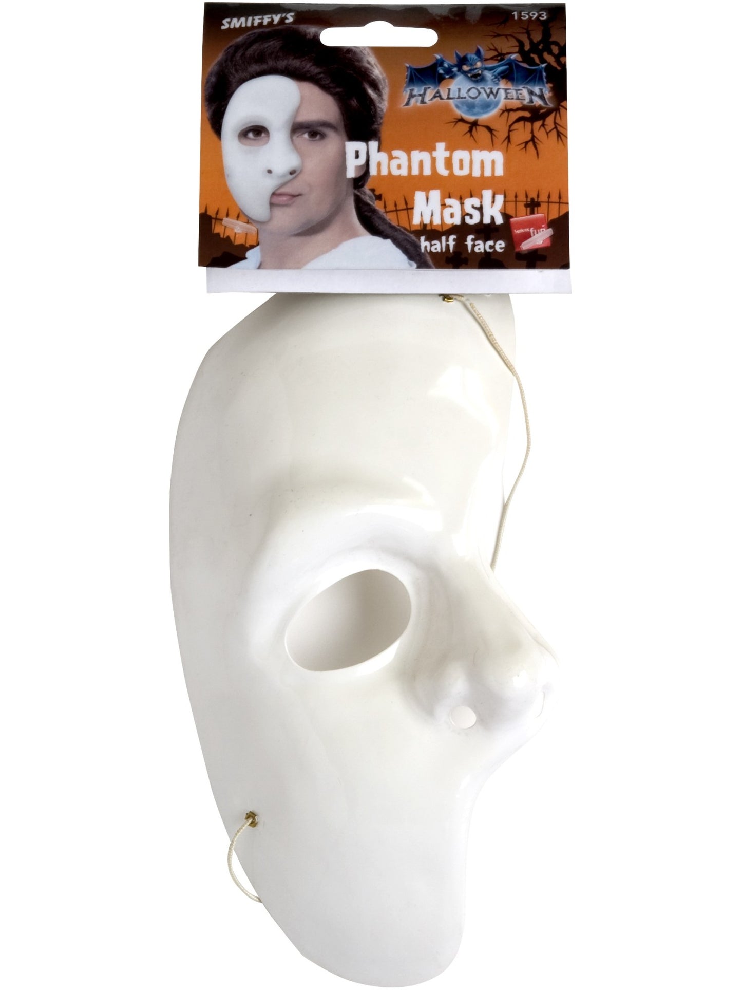 Phantom-Maske, Weiß, 1/2 Maske