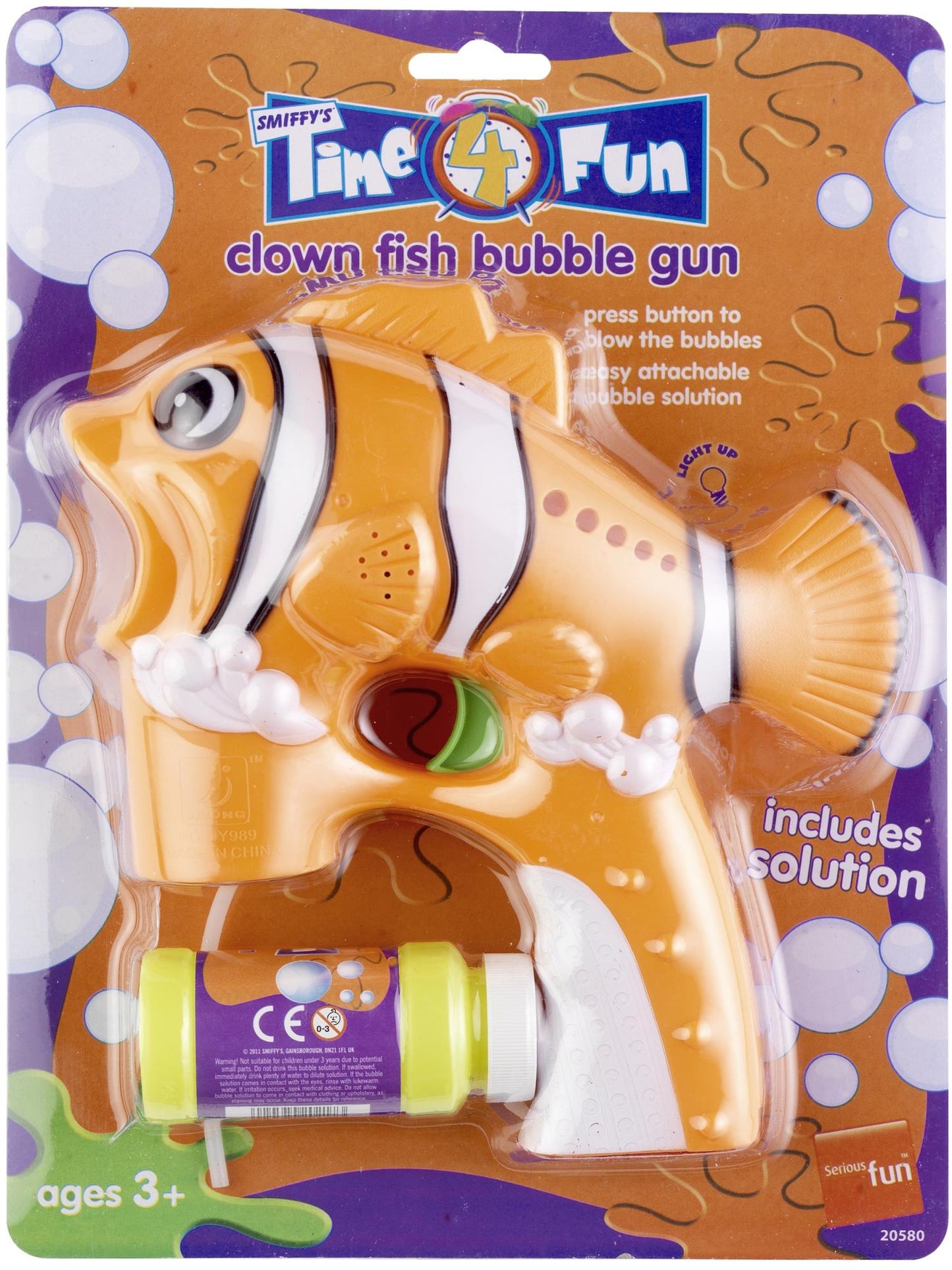 Clown Fish Bubble Gun, Orange Wholesale