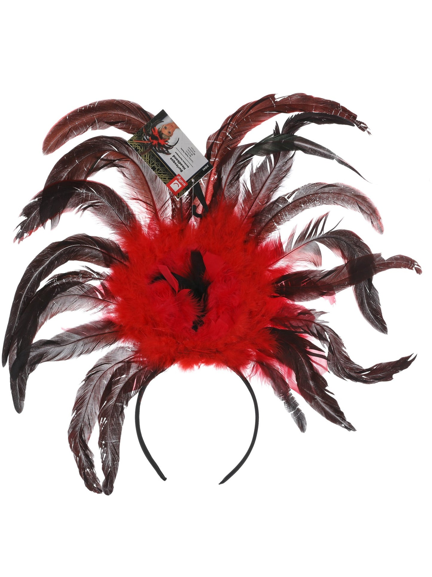 Burlesque Headband, Black & Red Wholesale