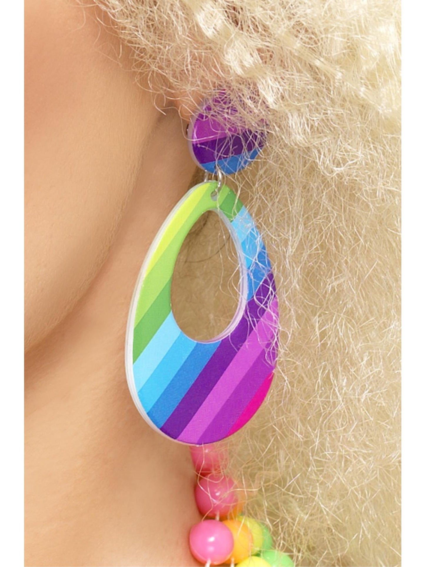 Boucles d'oreilles pendentif, fluos