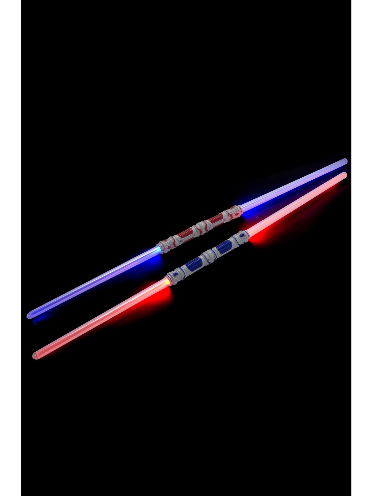 Doppelklingen-Lichtschwert, zusammensteckbar, mehrfarbig, mit Leuchtfunktion, 55cm/22in