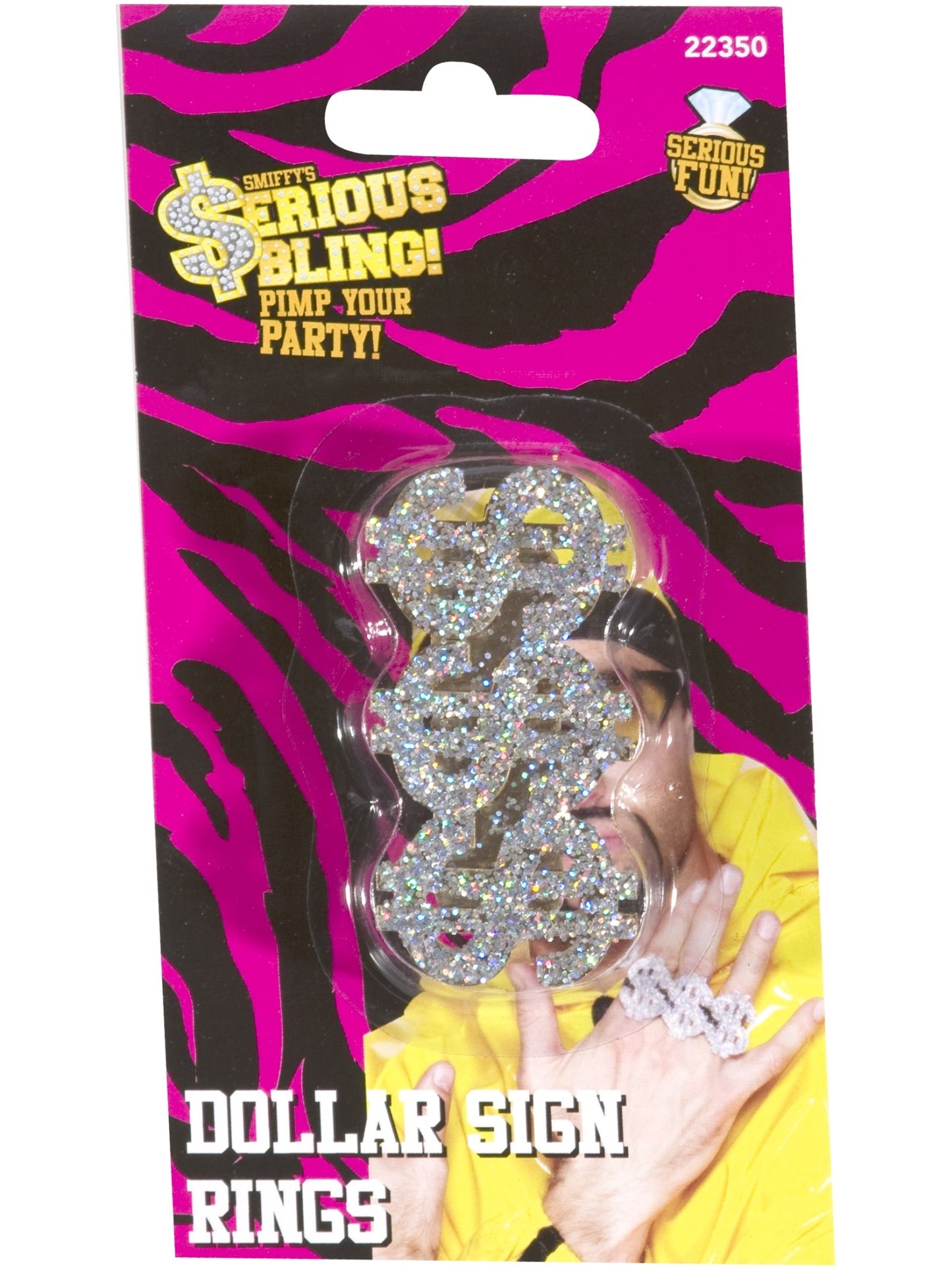 3 in 1 Dollar Rapper Ring, Silver Wholesale