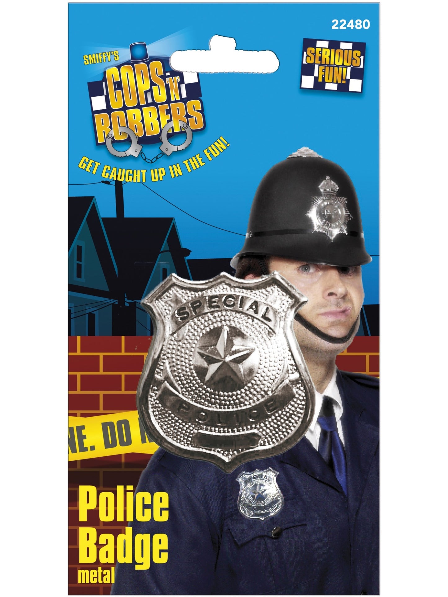 Metal Police Badge, Silver Wholesale