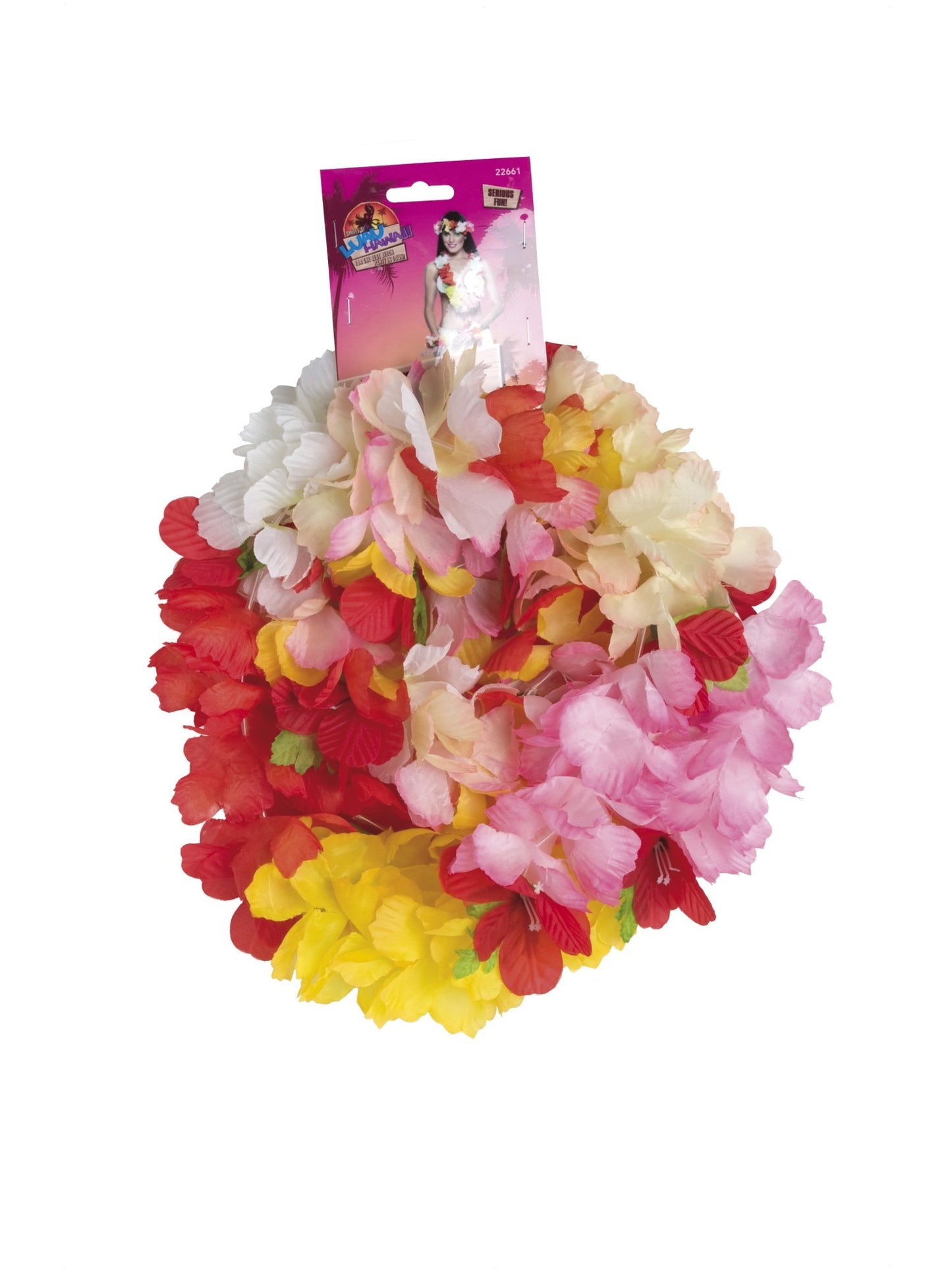 Hawaii-Set, Deluxe, Mehrfarbig, mit Girlande, Stirnband und Armband