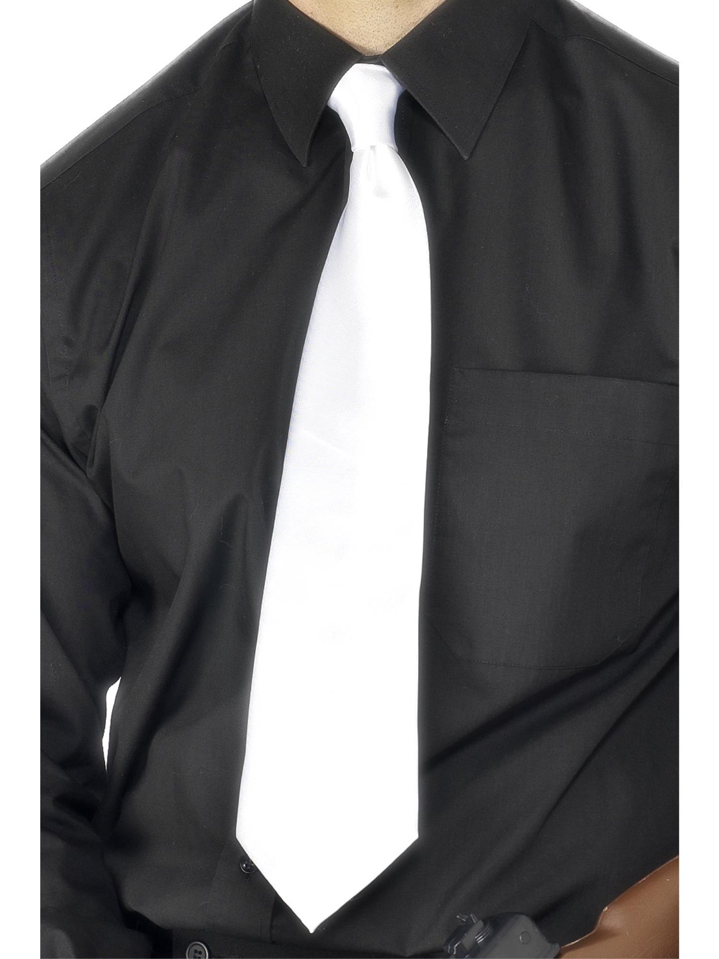 Corbata de gánster blanca Deluxe