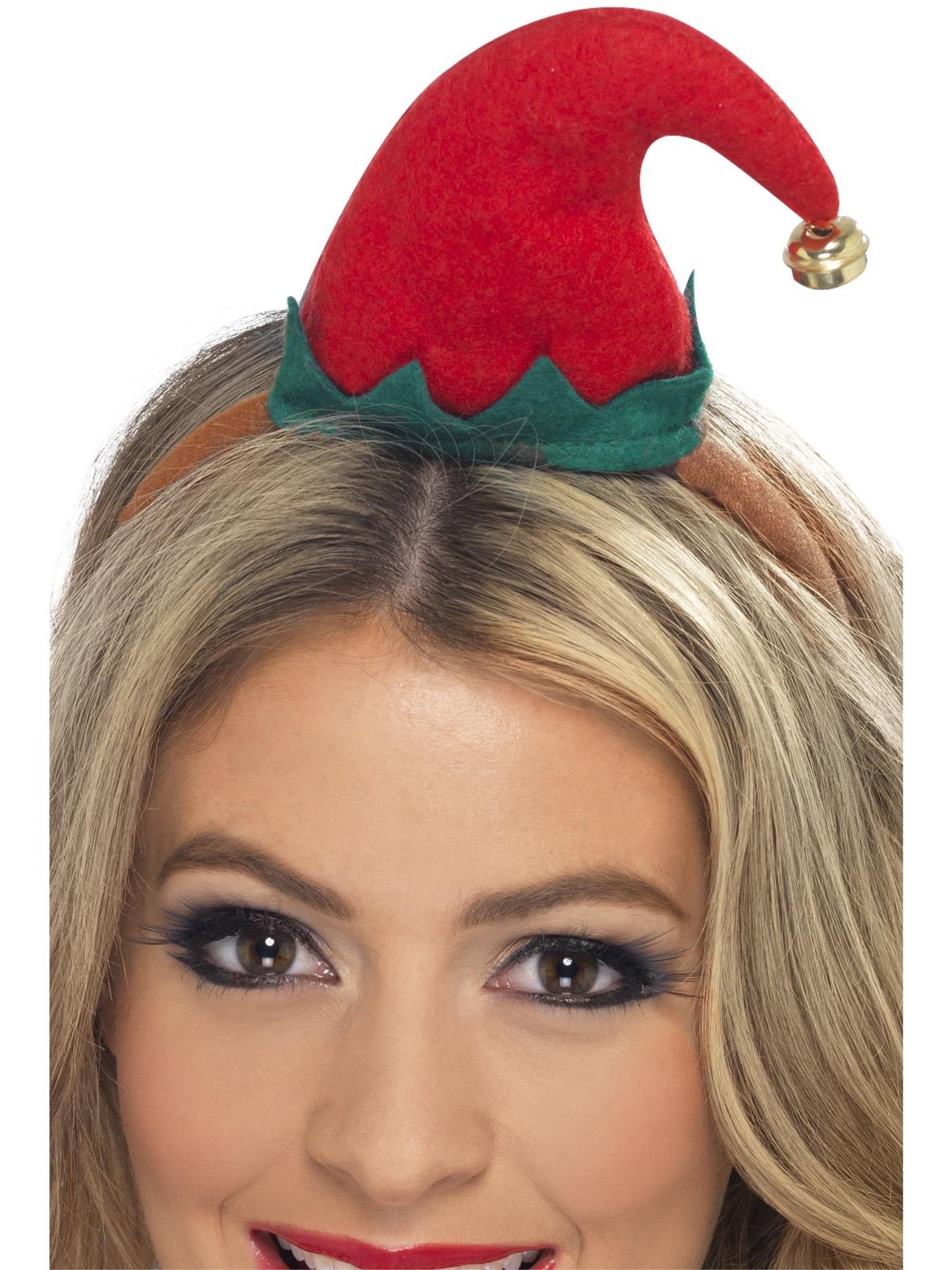 Mini bonnet d'elfe, Rouge, sur un bandeau