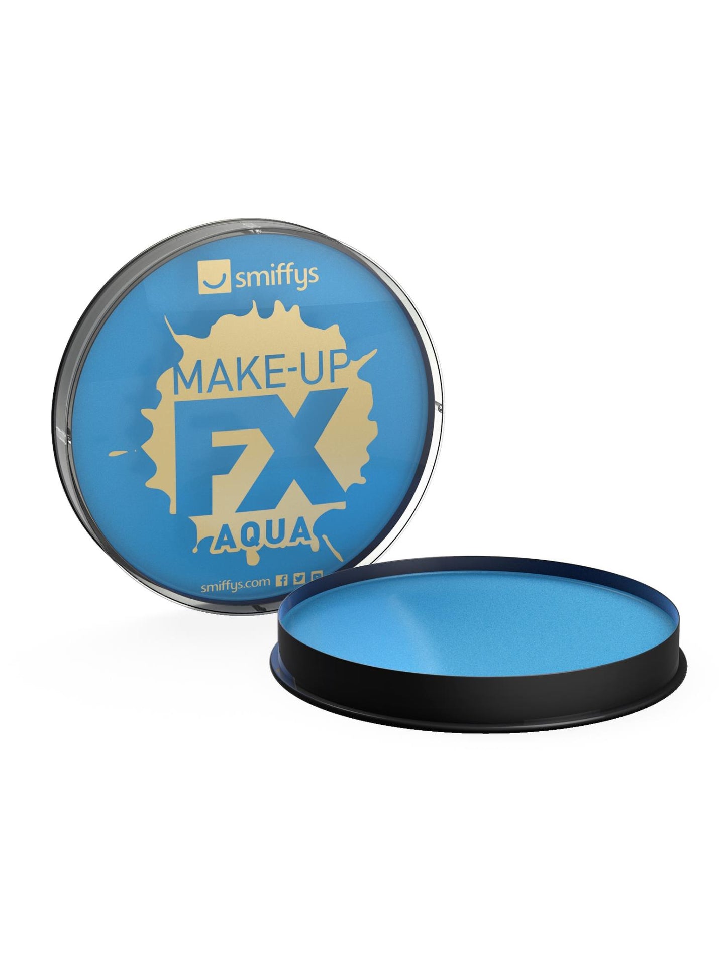 Maquillaje FX Smiffy, Aqua pintura facial y de cuerpo, azul pálido, 16ml, a base de agua