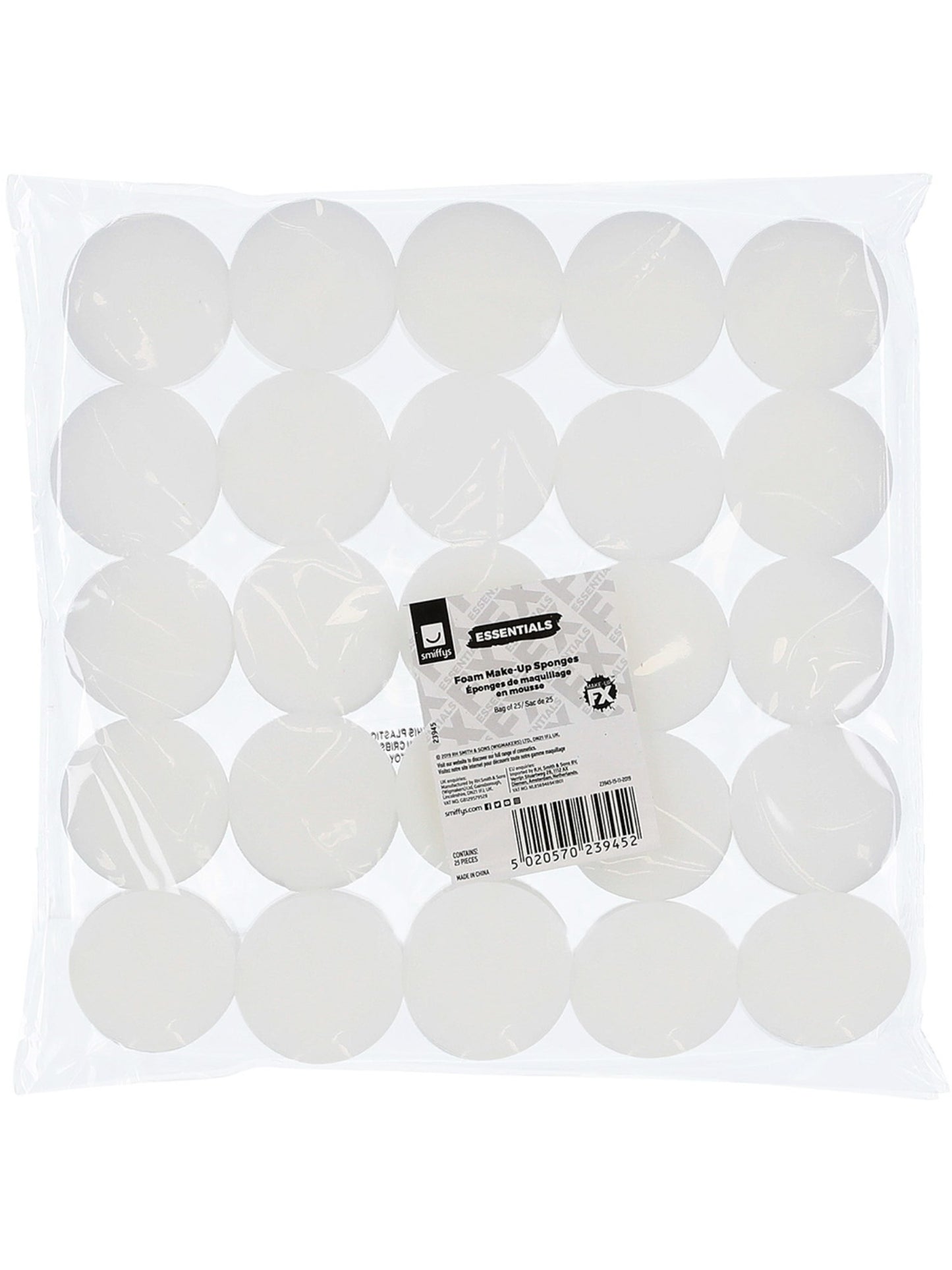 Maquillage FX Smiffys Essentiel, Éponges de maquillage en mousse, sac de 25