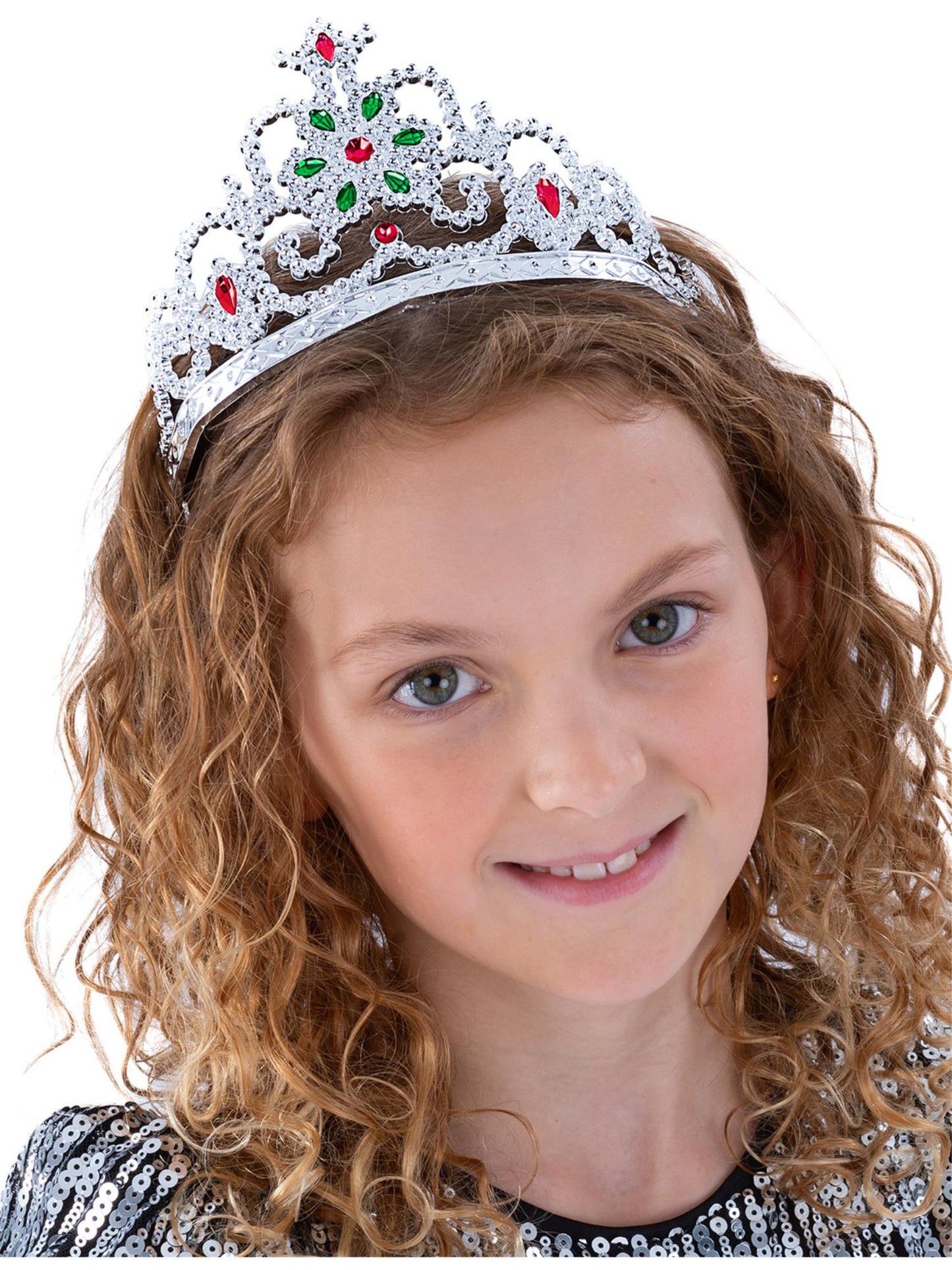 Edelsteinbesetzte Blumen-Diadem, Silber