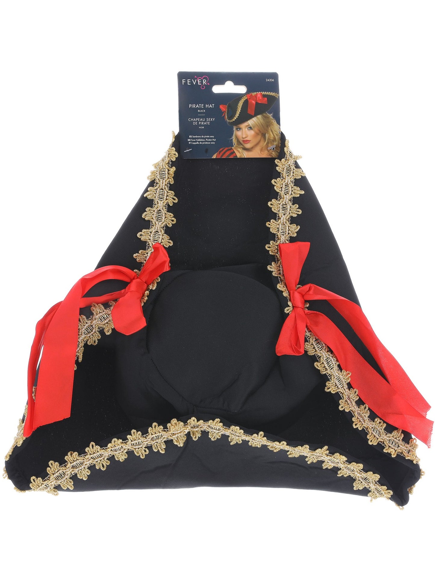 Fever Pirate Hat, Black Wholesale