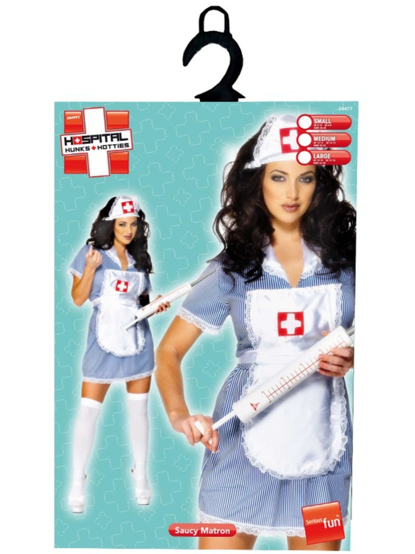 Schwester Naughty Kostüm, mit Kleid, Schürze und Haube