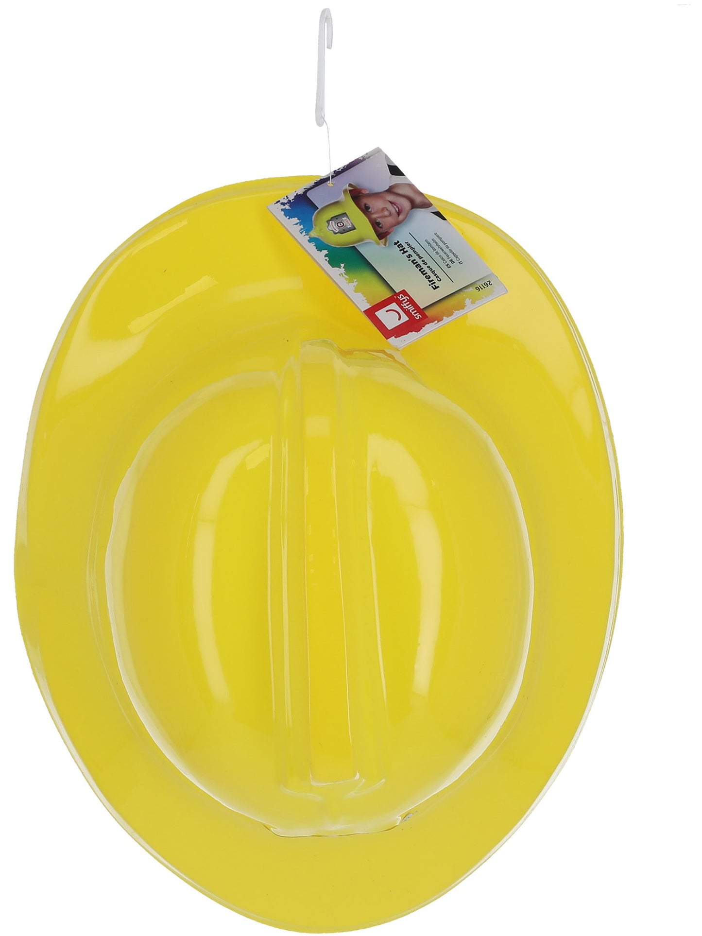 Feuerwehrhelm, gelb, mit Abzeichen
