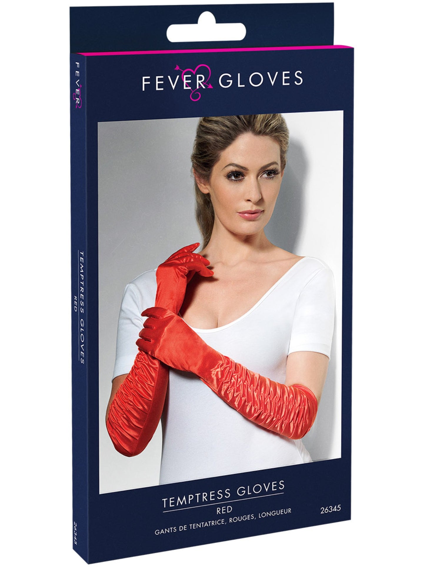 Verführerin Handschuhe, Rot, Lang