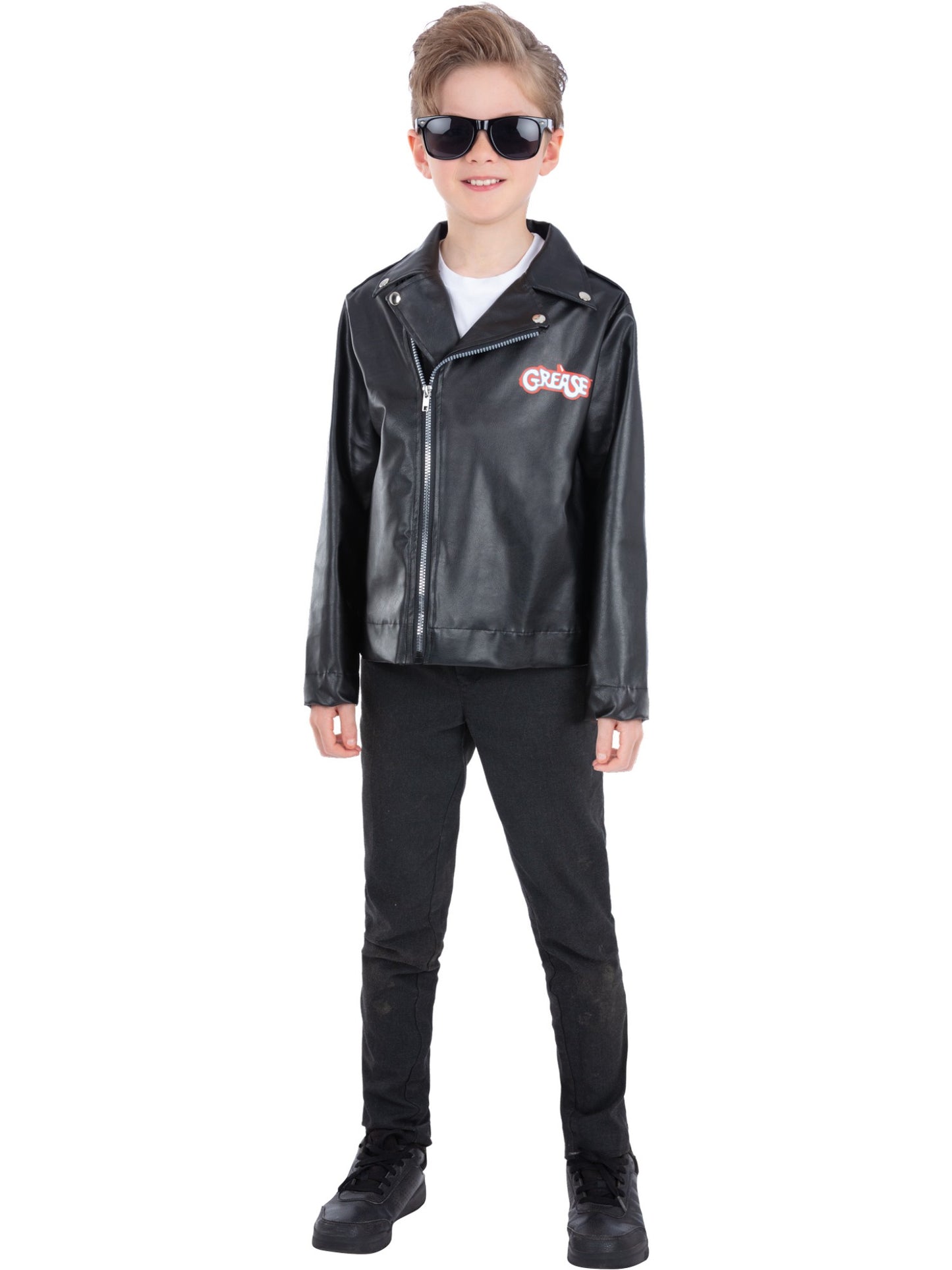 Veste Grease T-Birds, Noir, avec logo