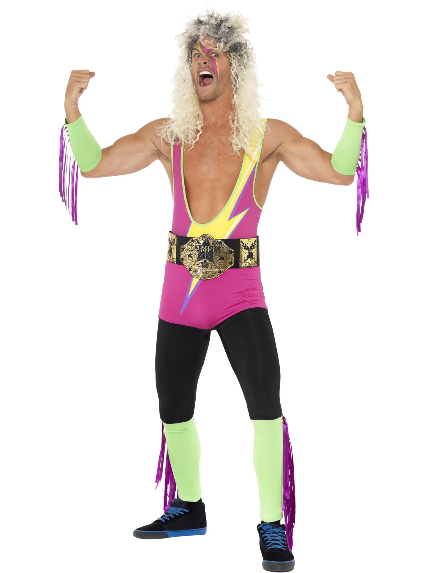 Retro Wrestler Costume, Multi-Coloured Wholesale