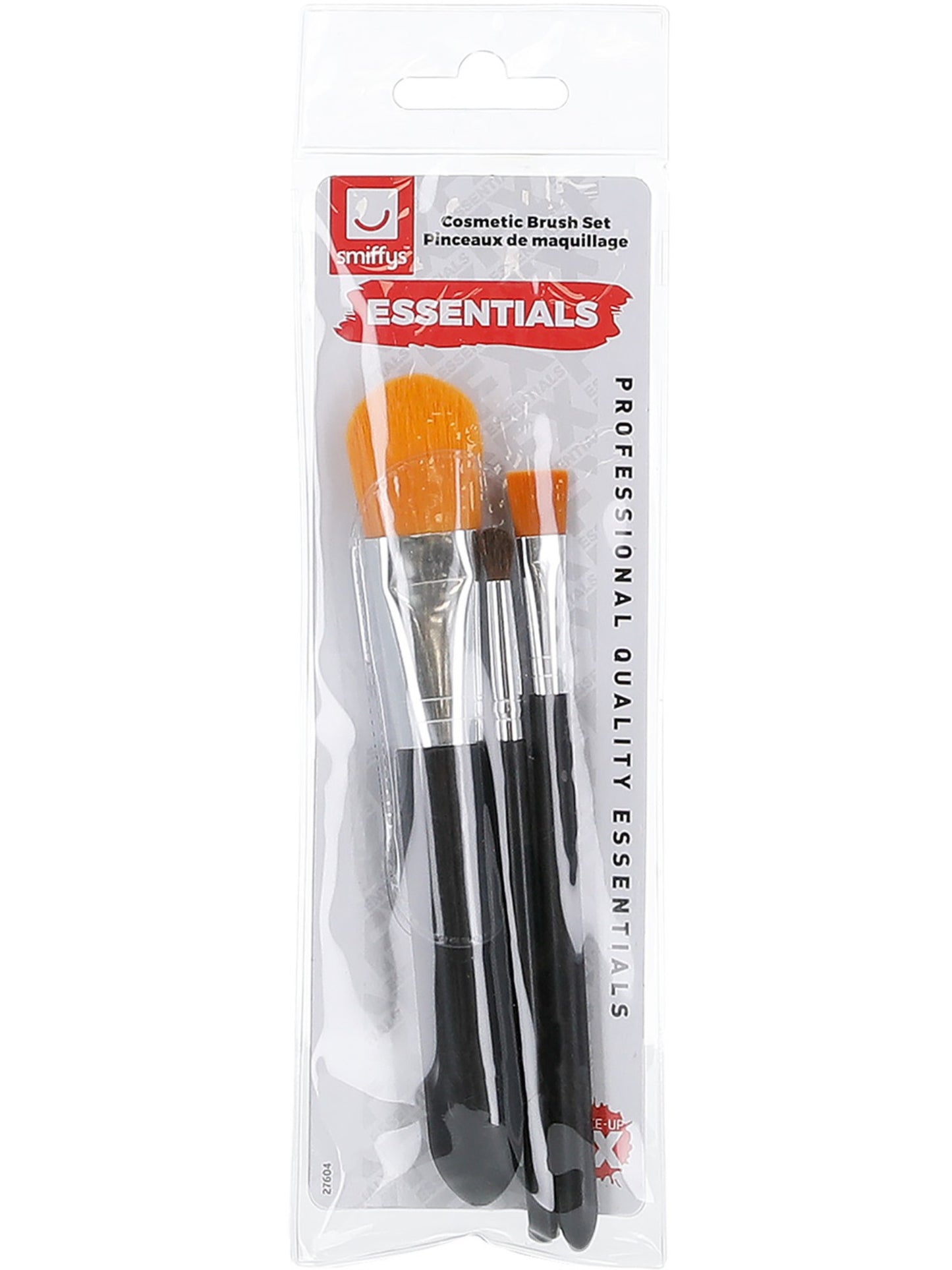 Maquillaje FX Smiffys Esenciales, Set de brochas y pinceles de maquillaje, pack de 3 unidades