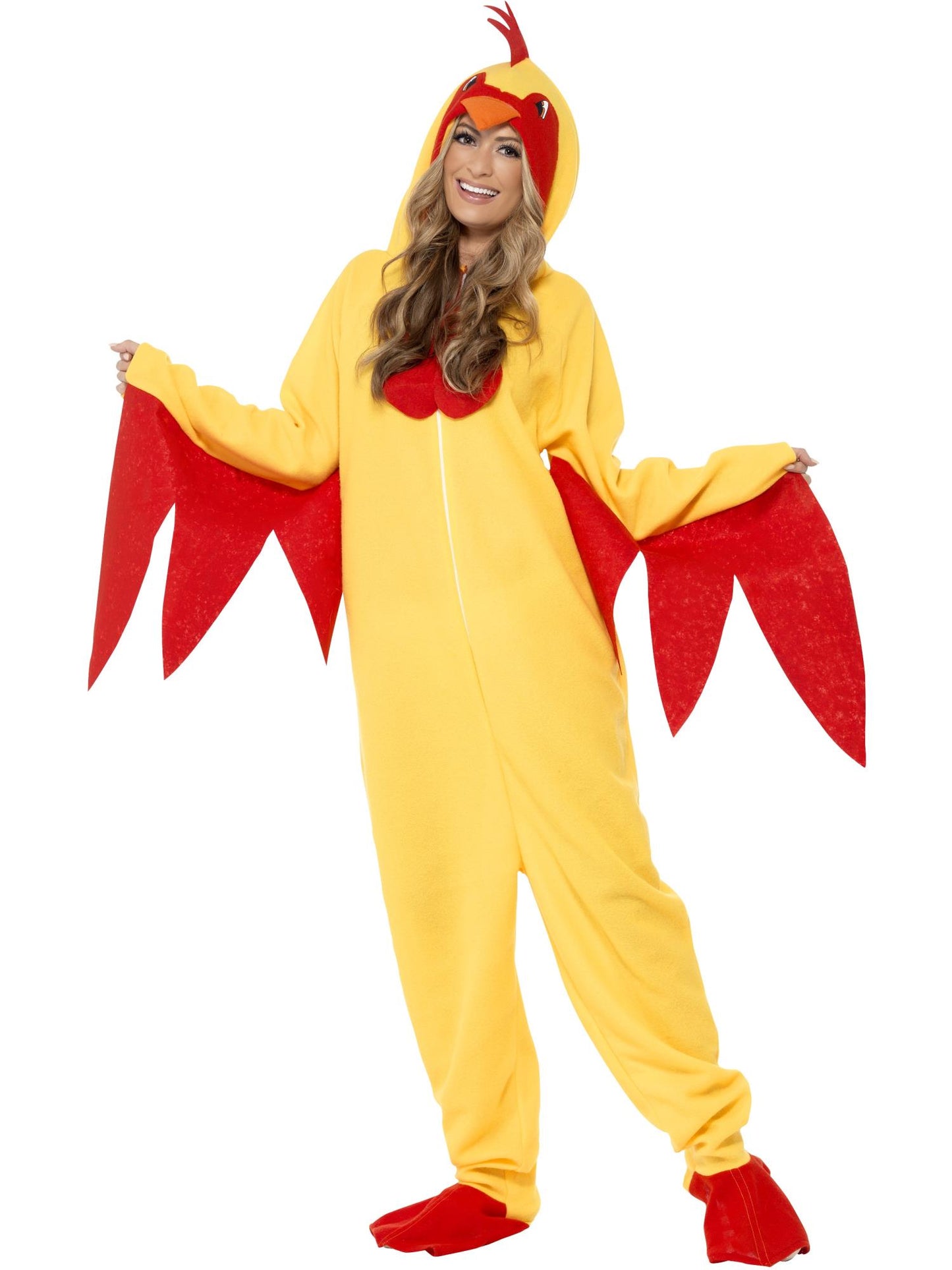 Costume de poulet, tout-en-un avec capuche