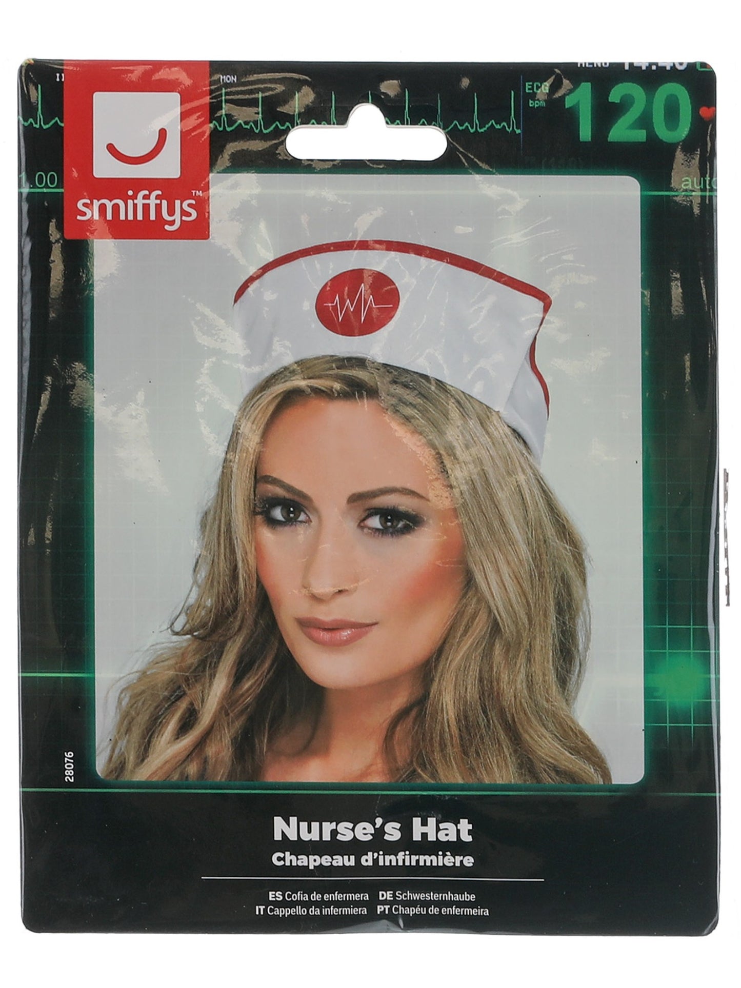 Schwesternhaube, Beste Qualität, Weiß, Stoff mit Gummiband