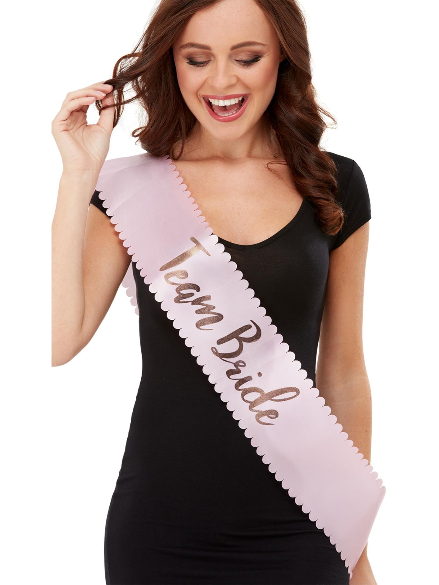 Team Bride Sash, Pink & Gold Wholesale