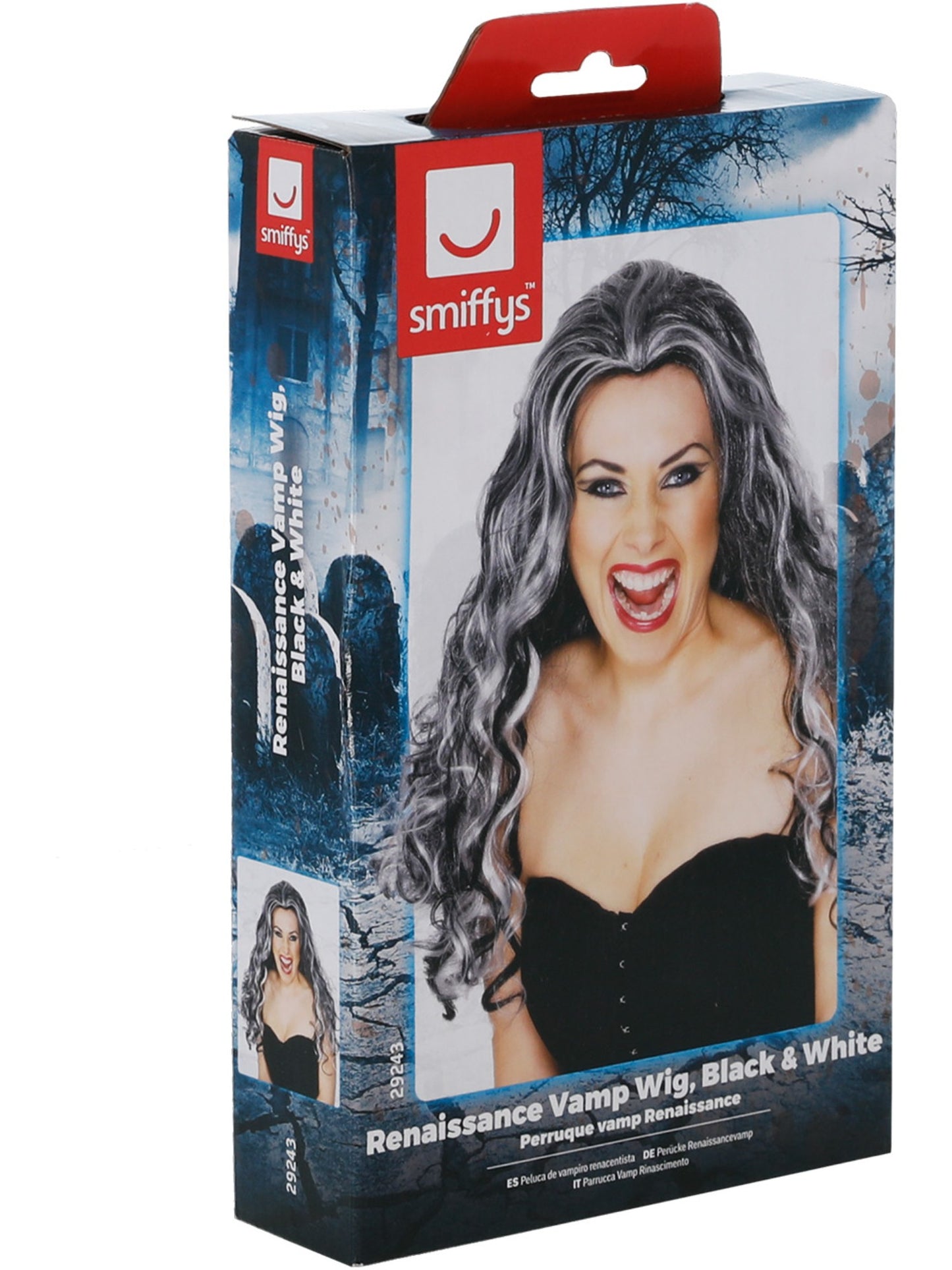 Perücke Renaissancevamp, Lang und lockig