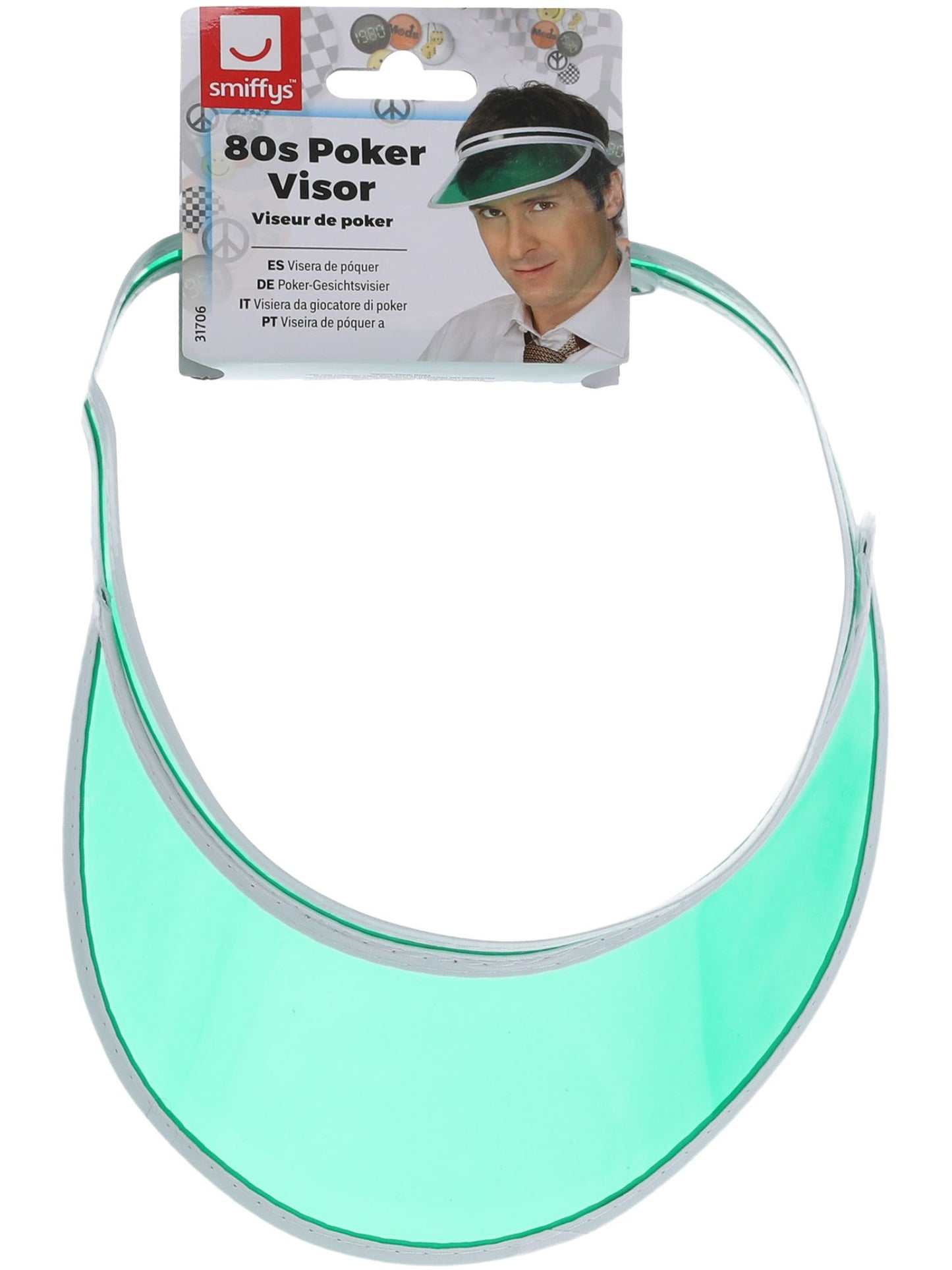 Visera de póquer, verde