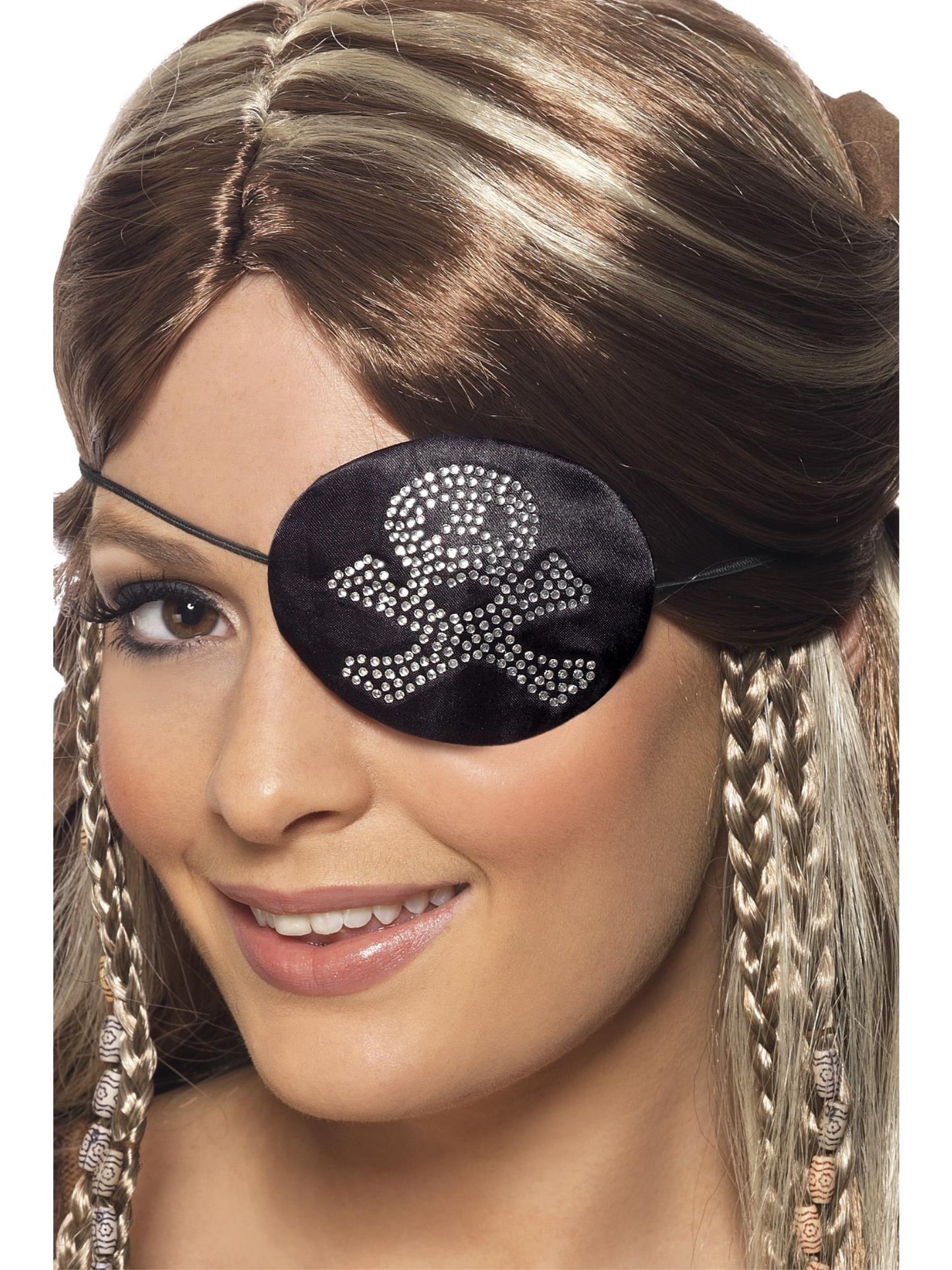 Piraten-Augenklappe, Diamanten-Motiv