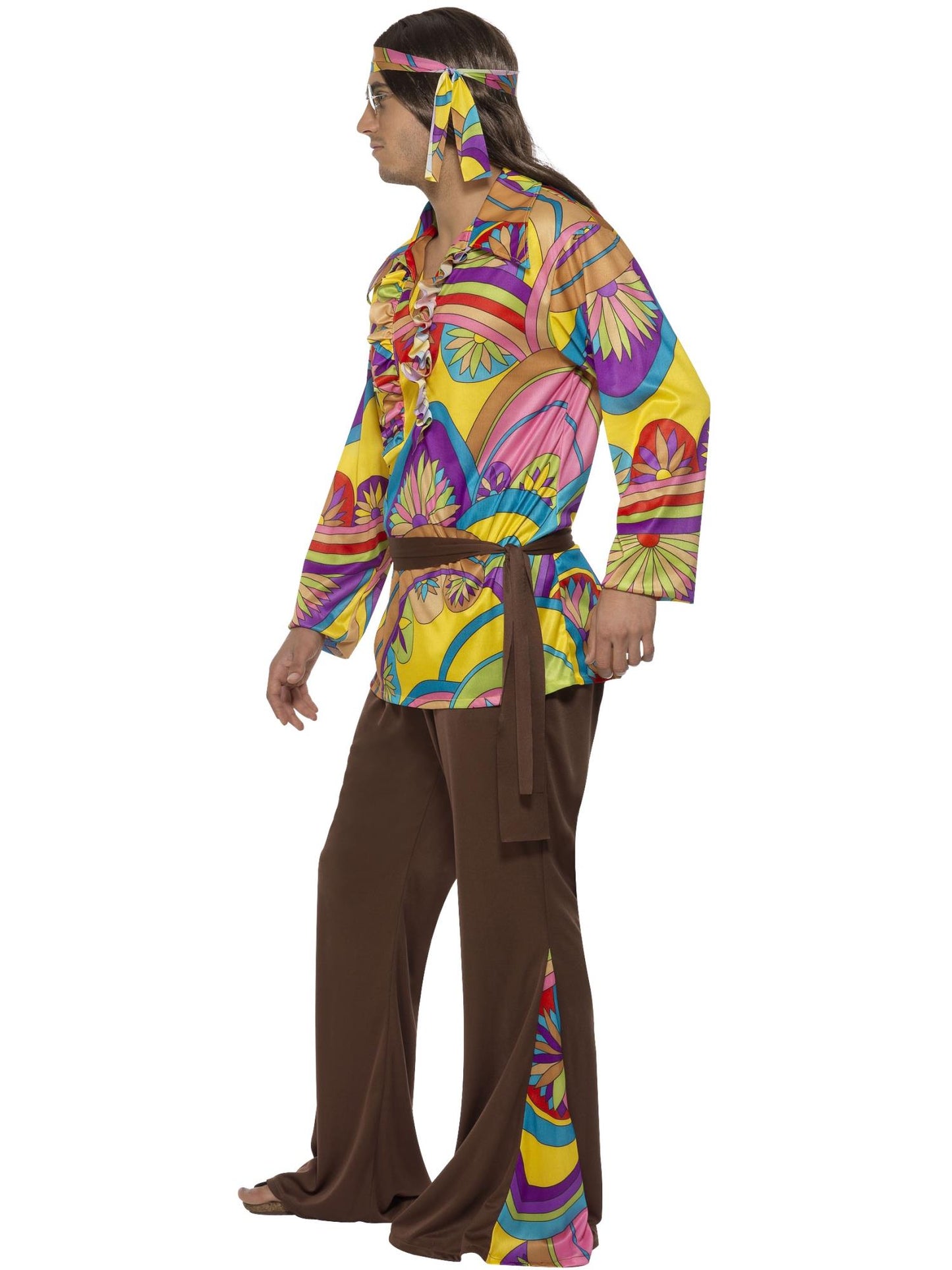 Psychedelic Hippie Man Costume, Multi-Coloured Wholesale
