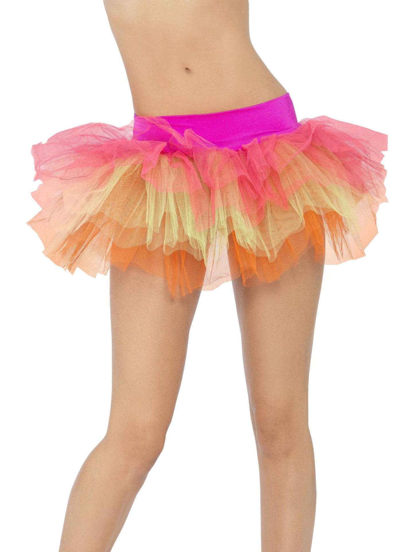 Tutu-Unterrock, Mehrfarbig, Neon, Mehrlagig