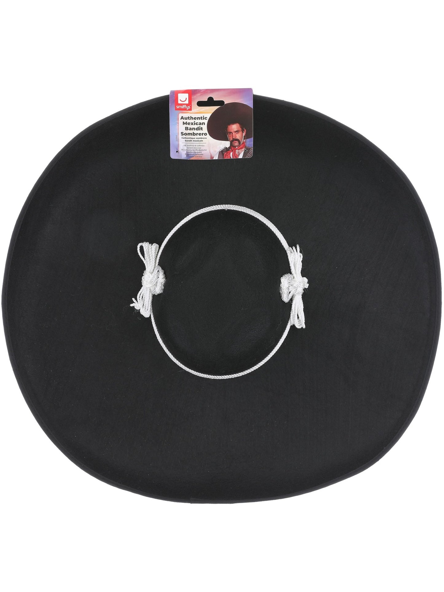 Authentischer Mexikanischer Banditen-Sombrero, Schwarz
