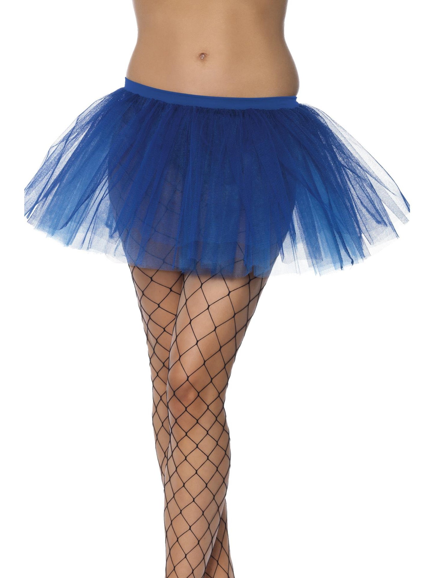 Tutu jupon, bleu, 4 couches, 30cm de long