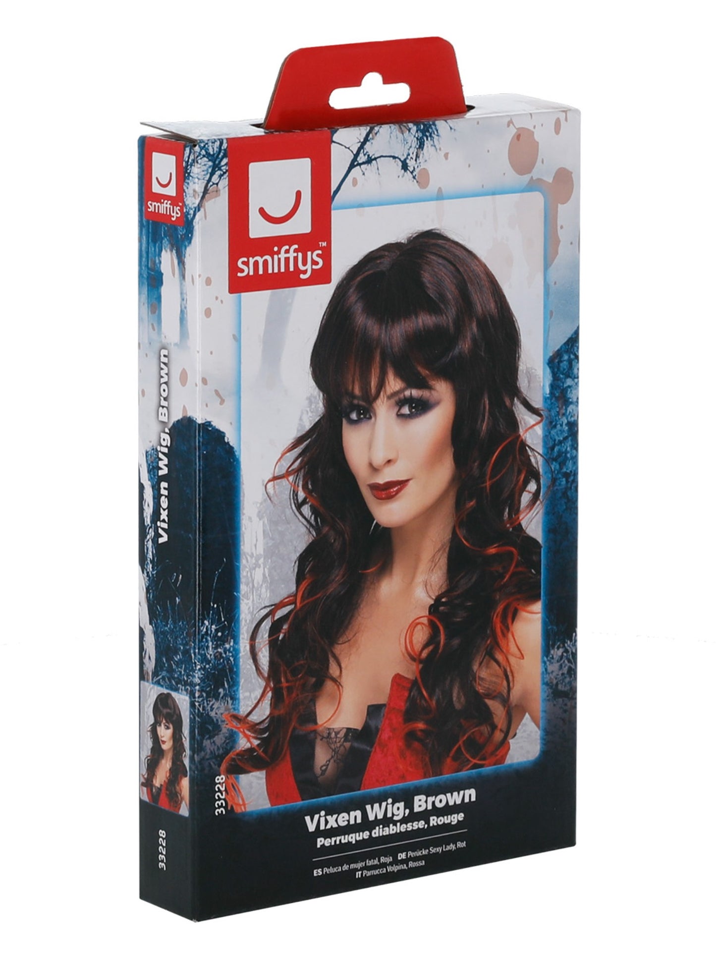 Perücke Sexy Lady, Rot, Lang und lockig