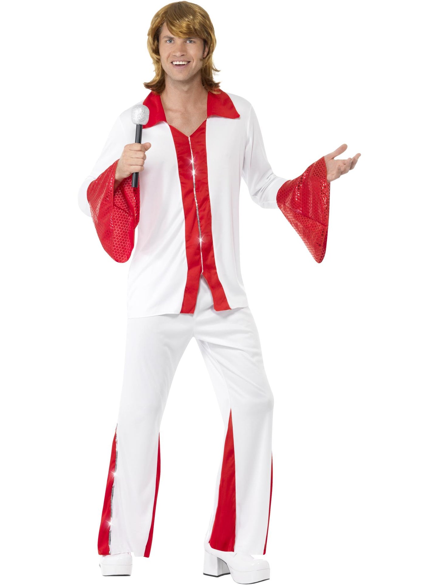 Super Trooper Male Costume, White & Red Wholesale