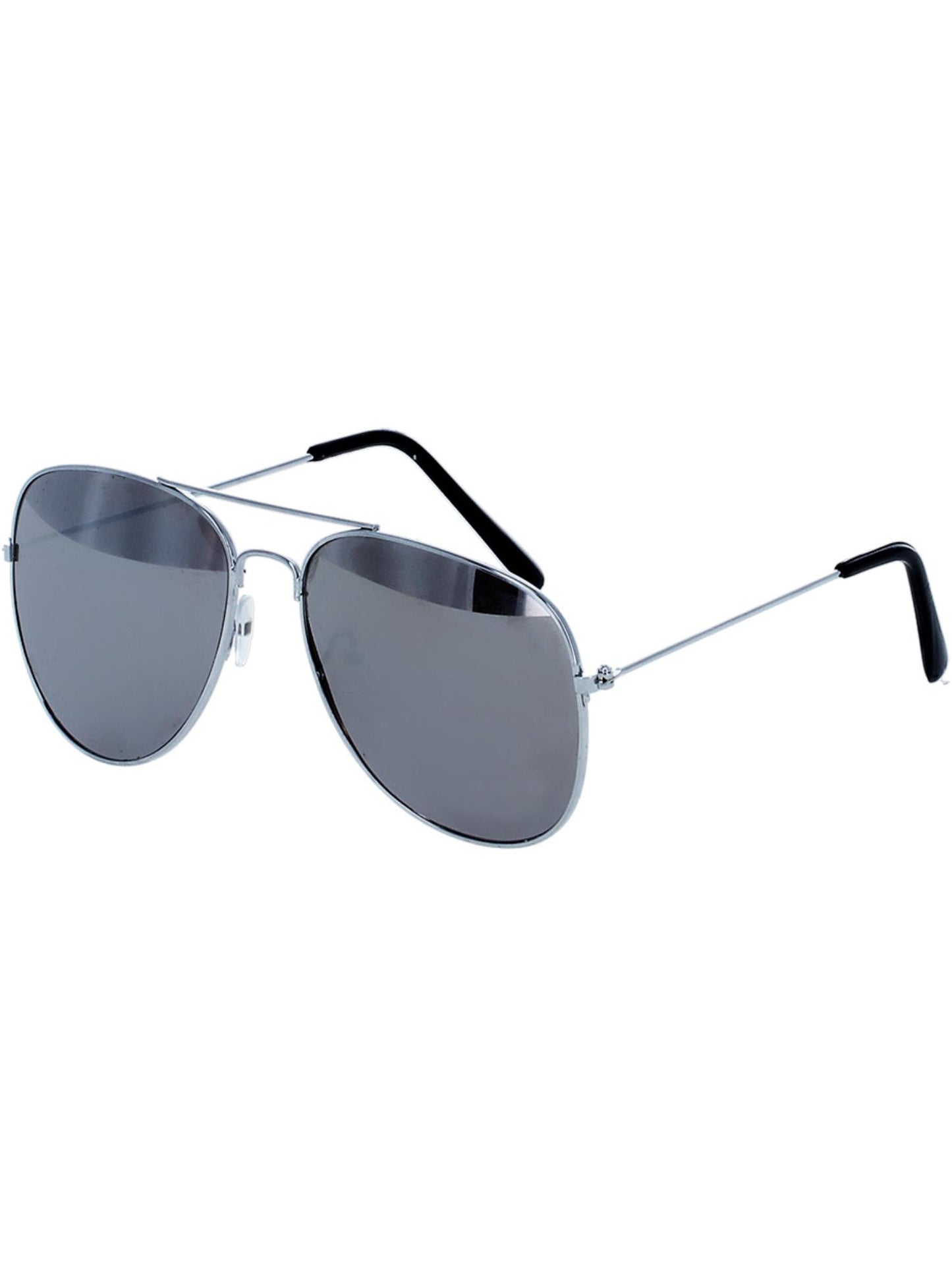 Aviator Specs, Silver Mirror, Silver & Black Wholesale