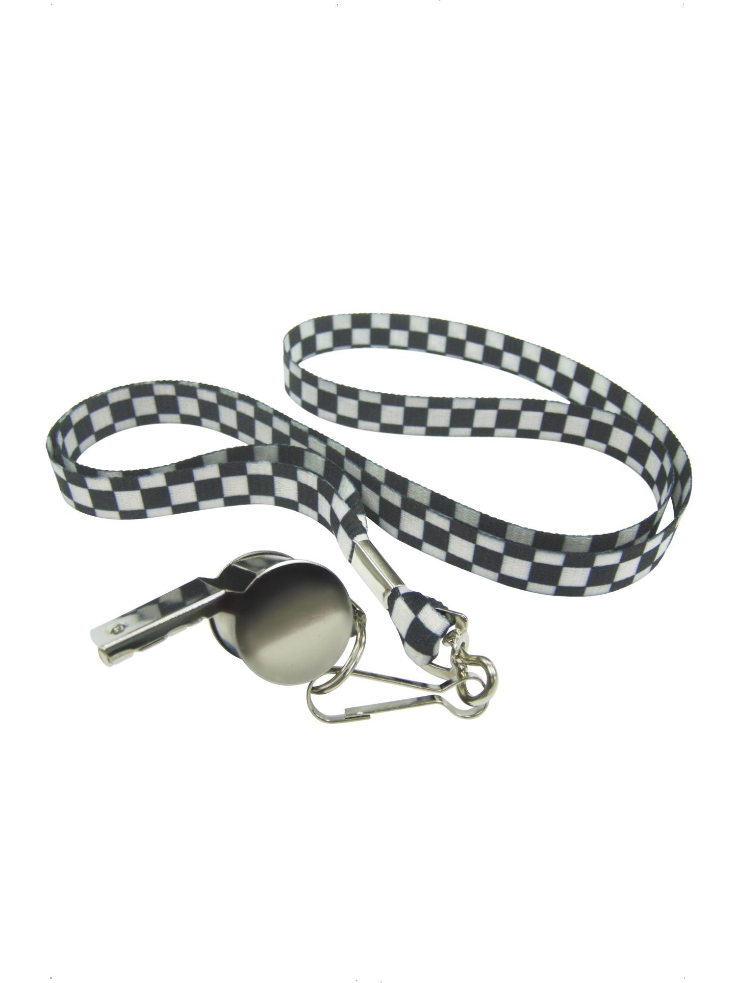 Silver Metal Whistle, Black & White Wholesale