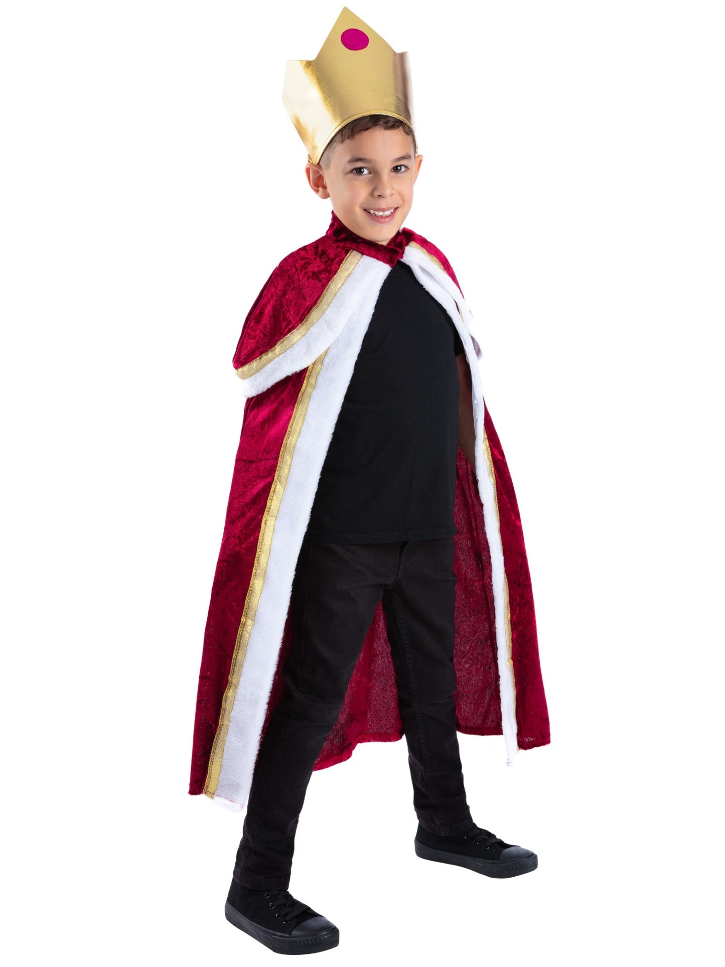 Costume de roi/reine pour enfant, Mauve, avec robe et couronne