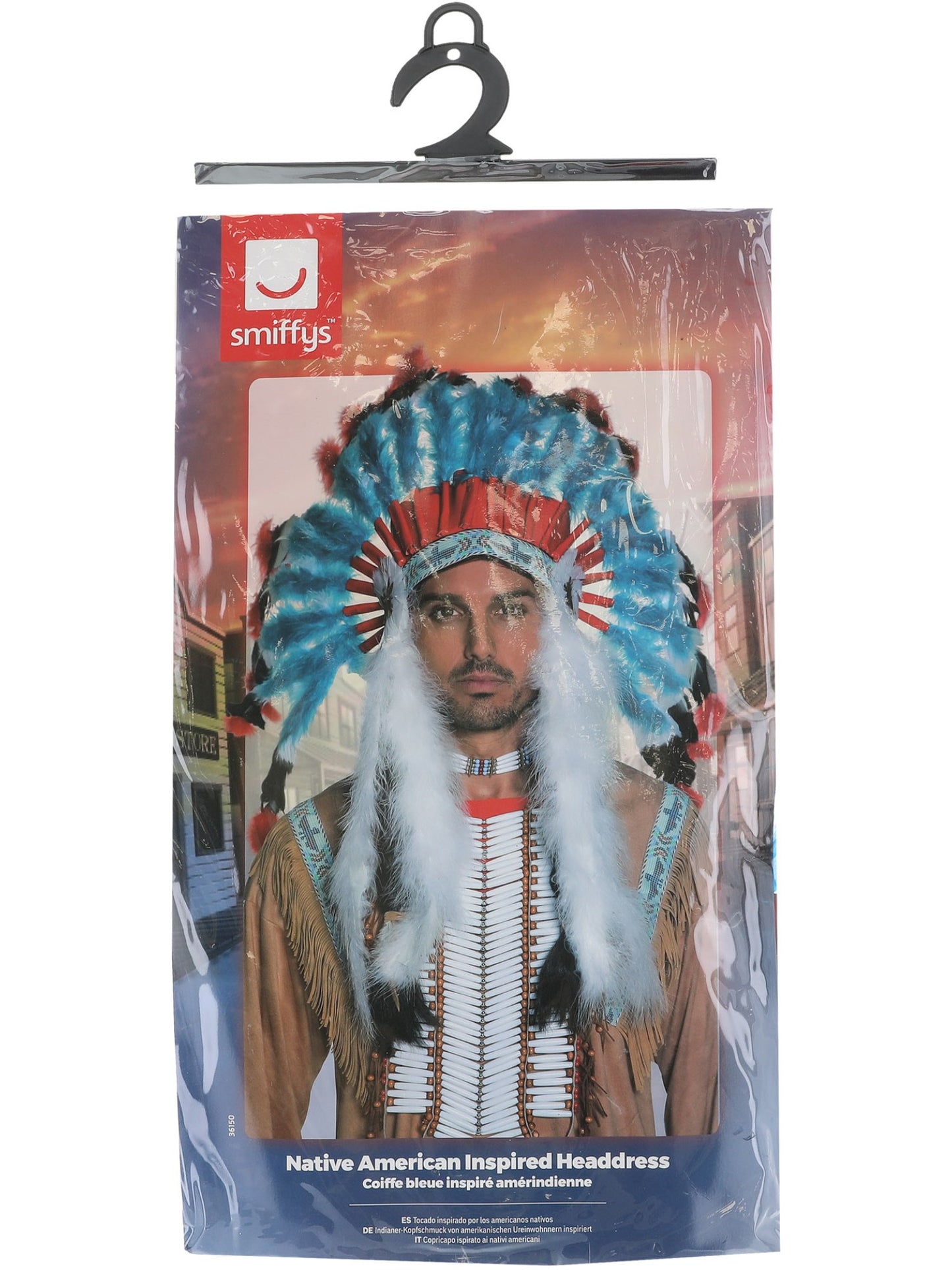 Native American Inspired Headdress, Blue Wholesale