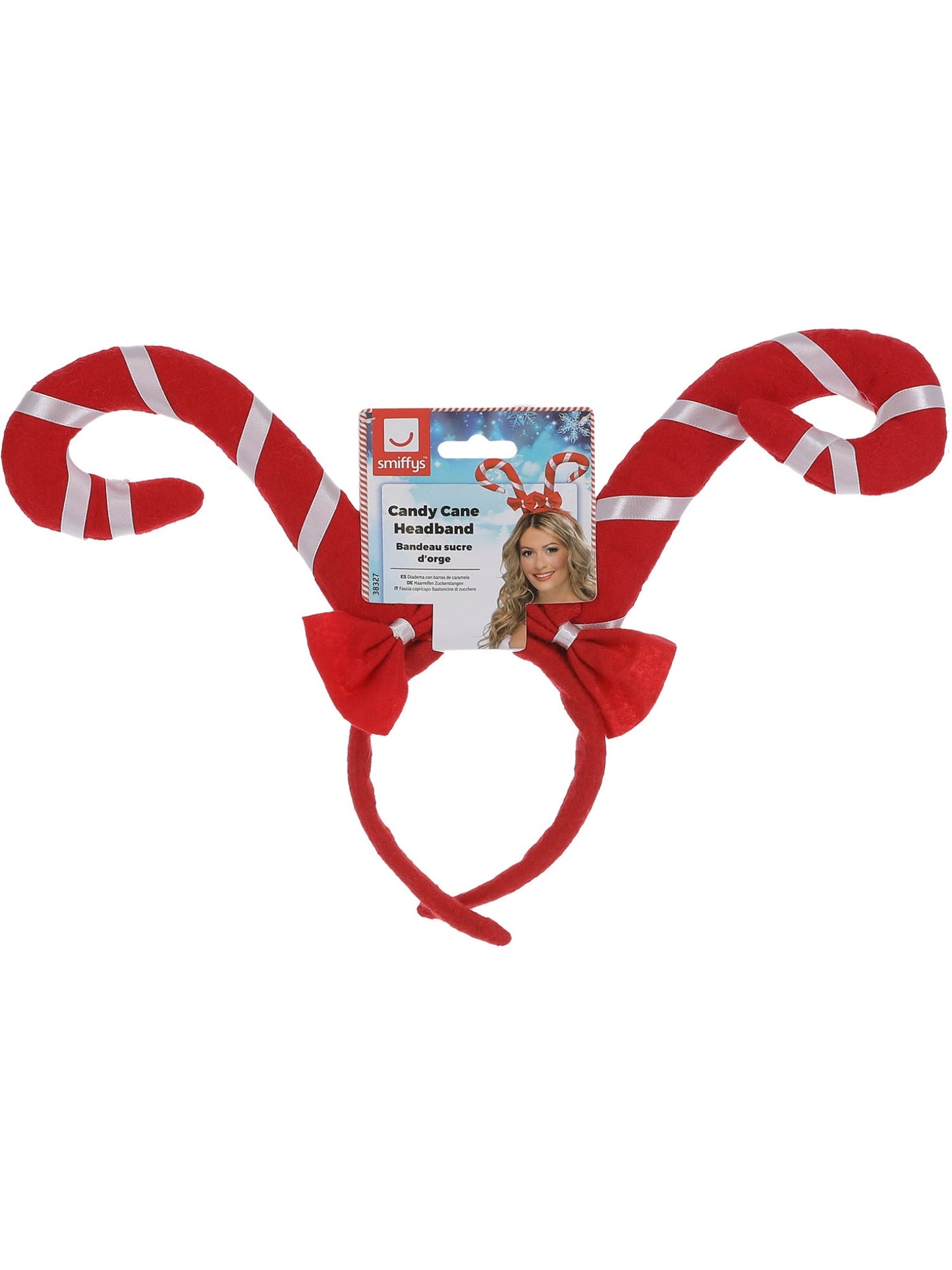 Candy Cane Headband, Red & White Wholesale