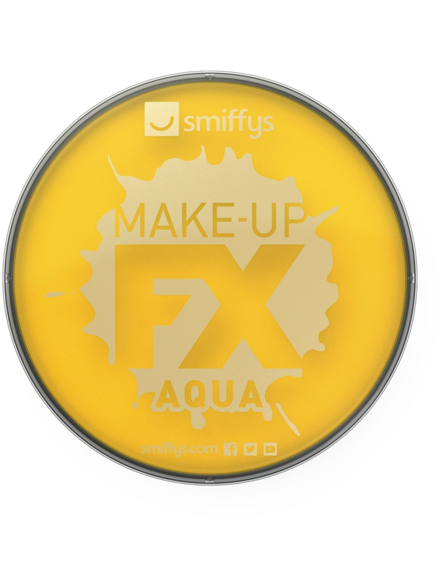 Maquillaje FX Smiffy, Aqua pintura facial y de cuerpo, amarillo, 16ml, a base de agua