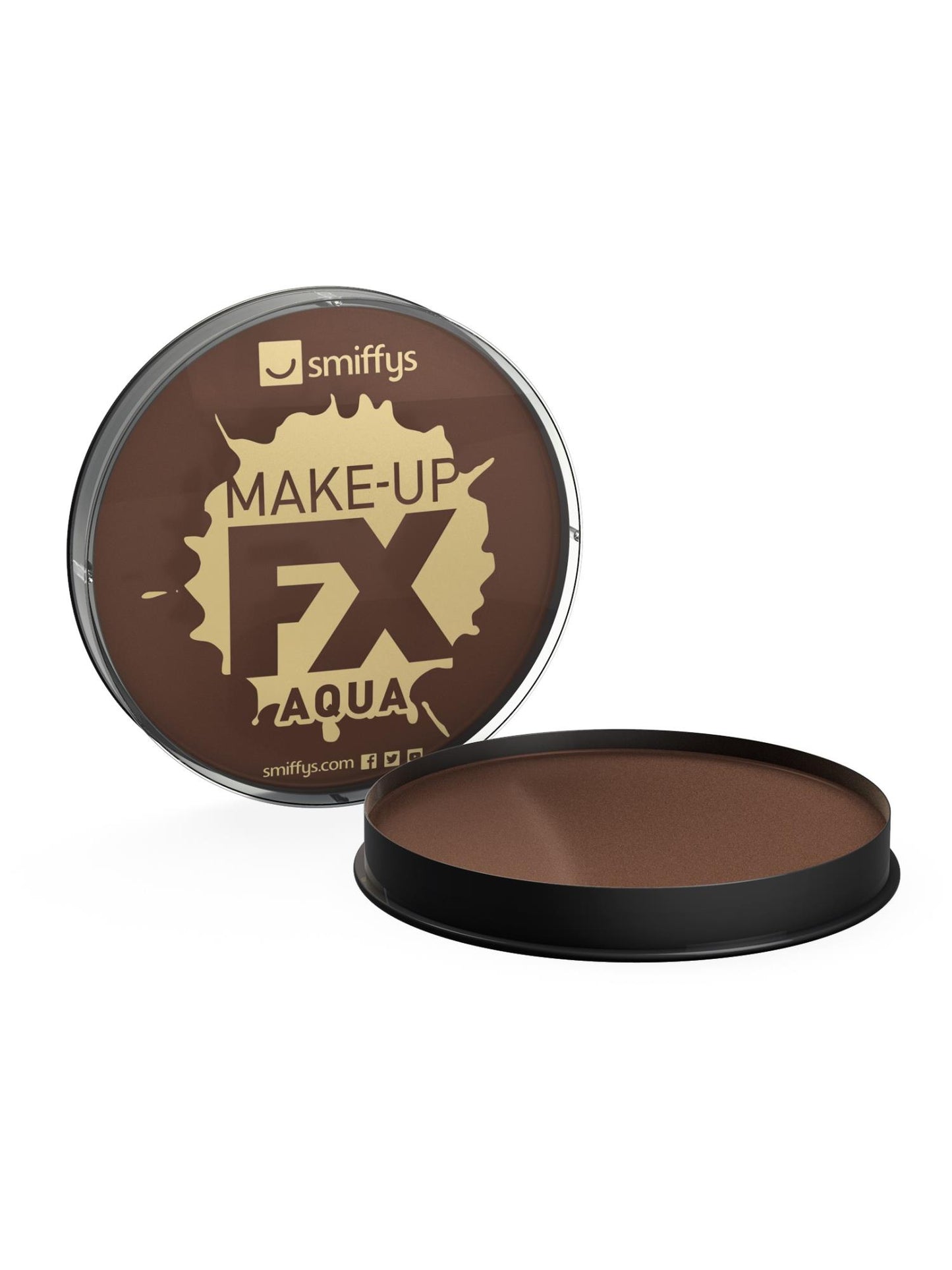 Maquillage FX Smiffys, peinture à l'eau pour le visage et le corps, marron foncé, 16ml, à base d'eau