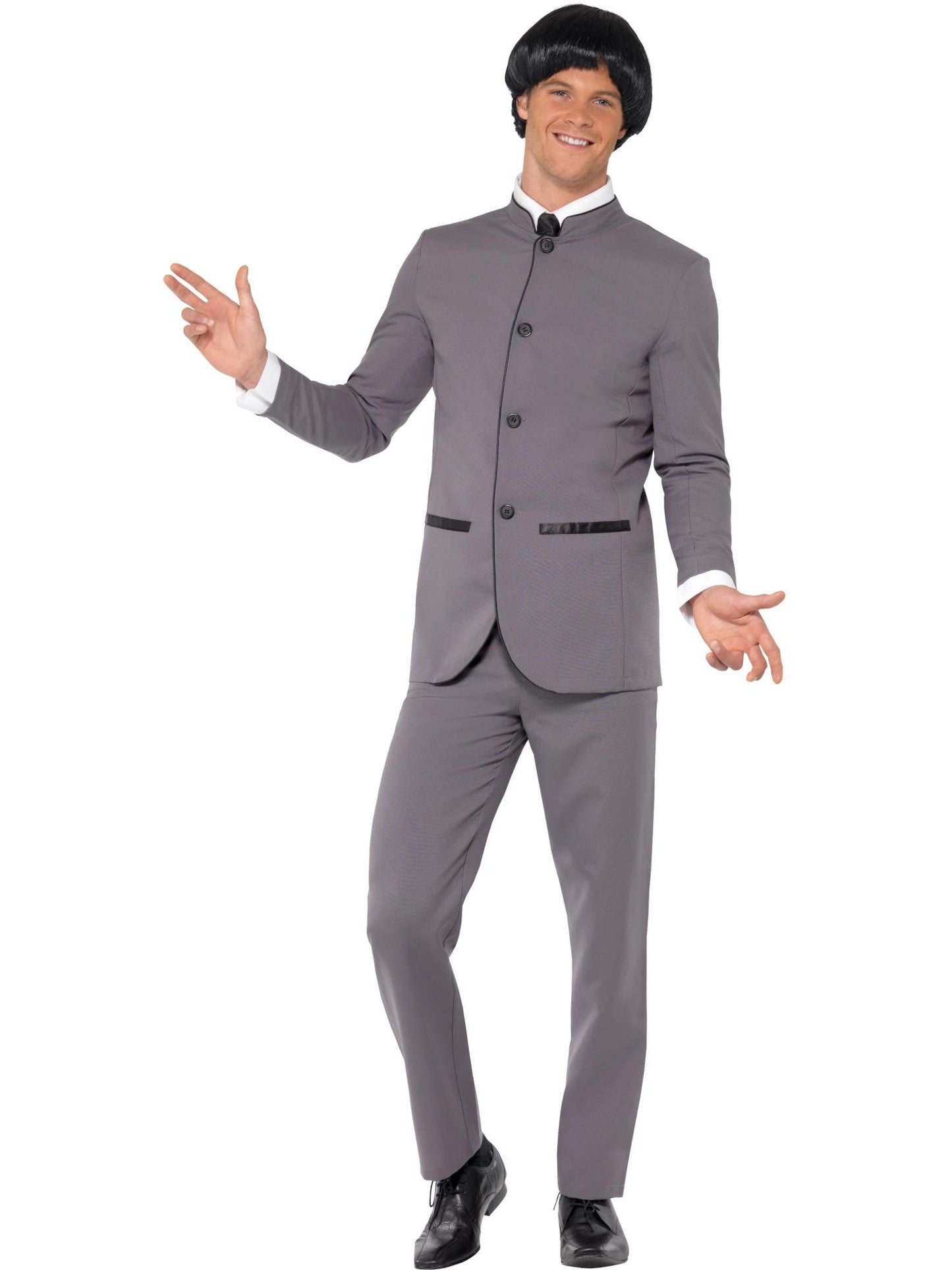 Ikonische Fab Four Kostüm, Grau, mit Jacke und Hose