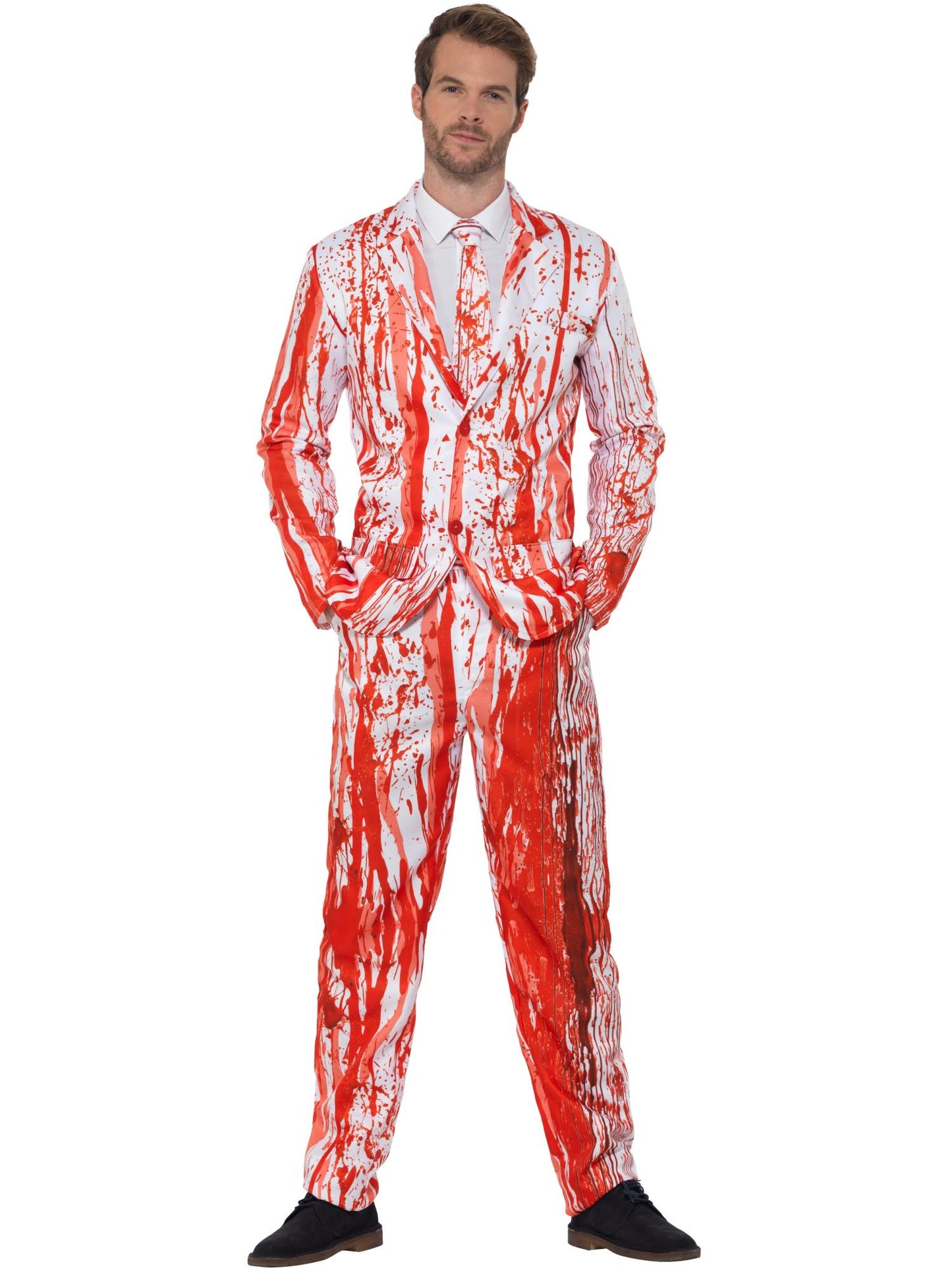 Traje goteo de sangre, Rojo, con chaqueta, pantalones & corbata