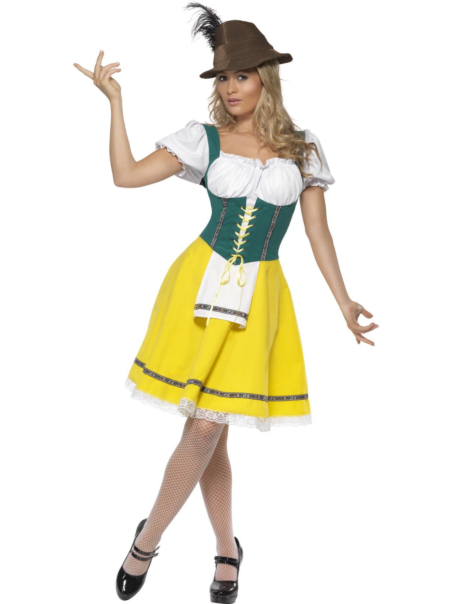 Bier Fest Kostüm, Damen, Kleid mit angesetzter Schürze
