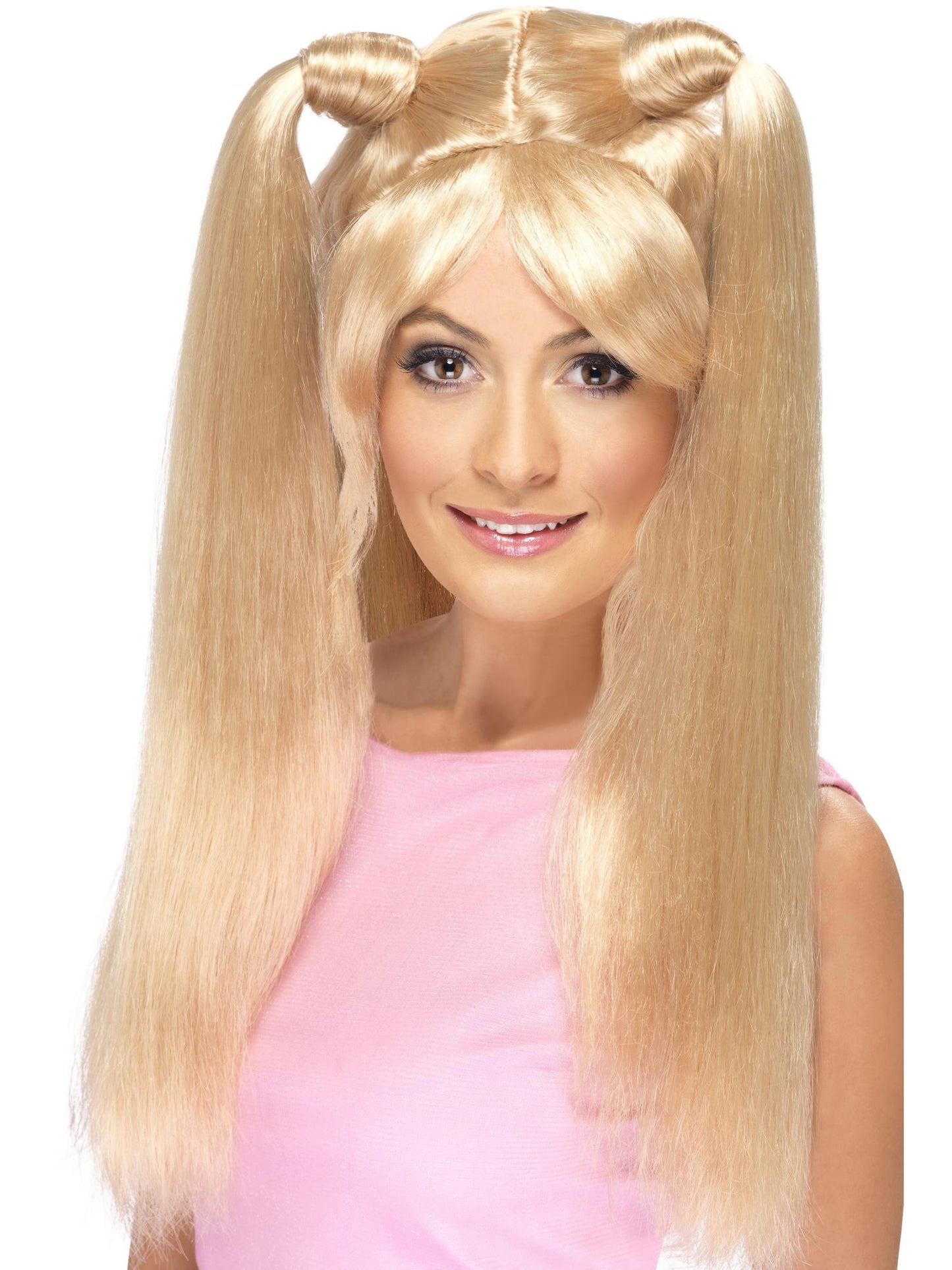 Peluca Baby Power, rubia, con coletas