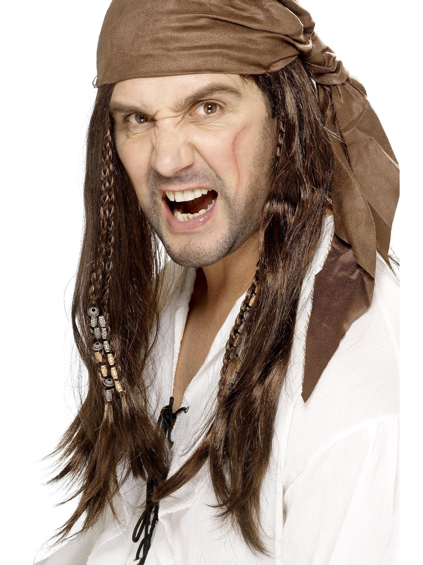 Buccaneer Pirate Wig, Brown Wholesale
