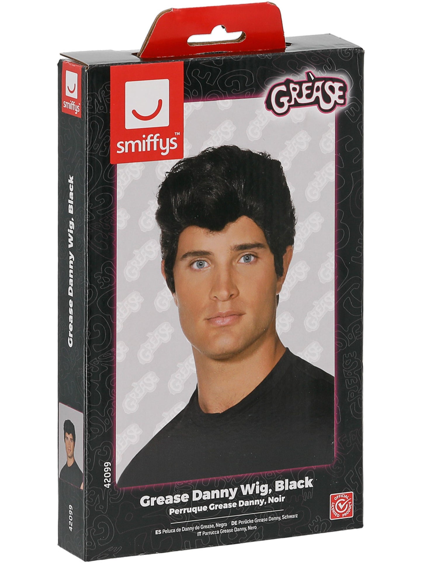 Perruque Grease Danny, Noir