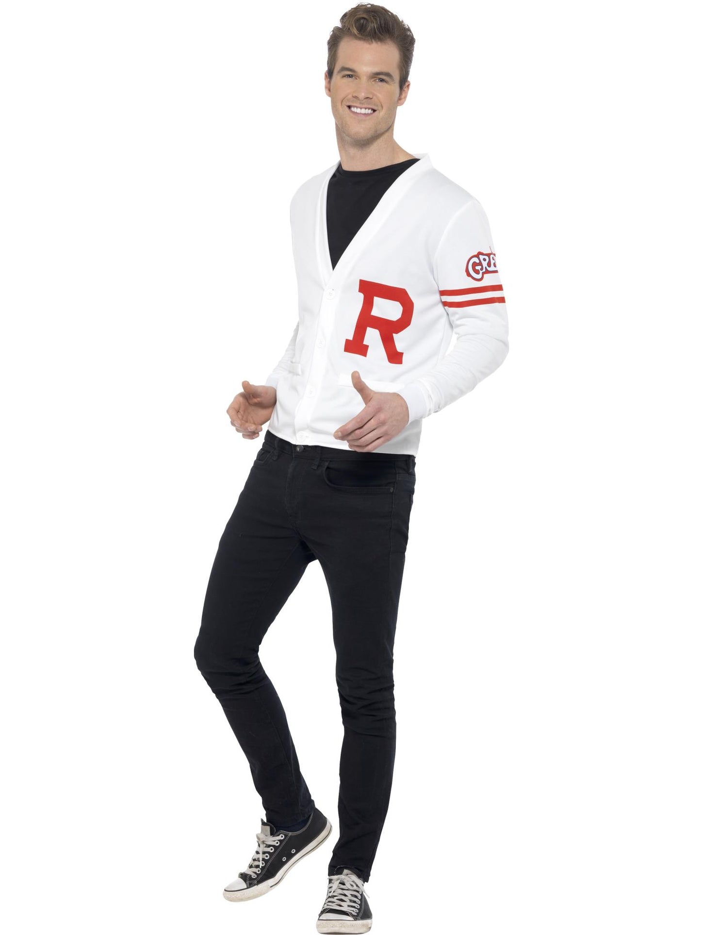 Costume Grease Rydell Prep, Blanc, avec chandail