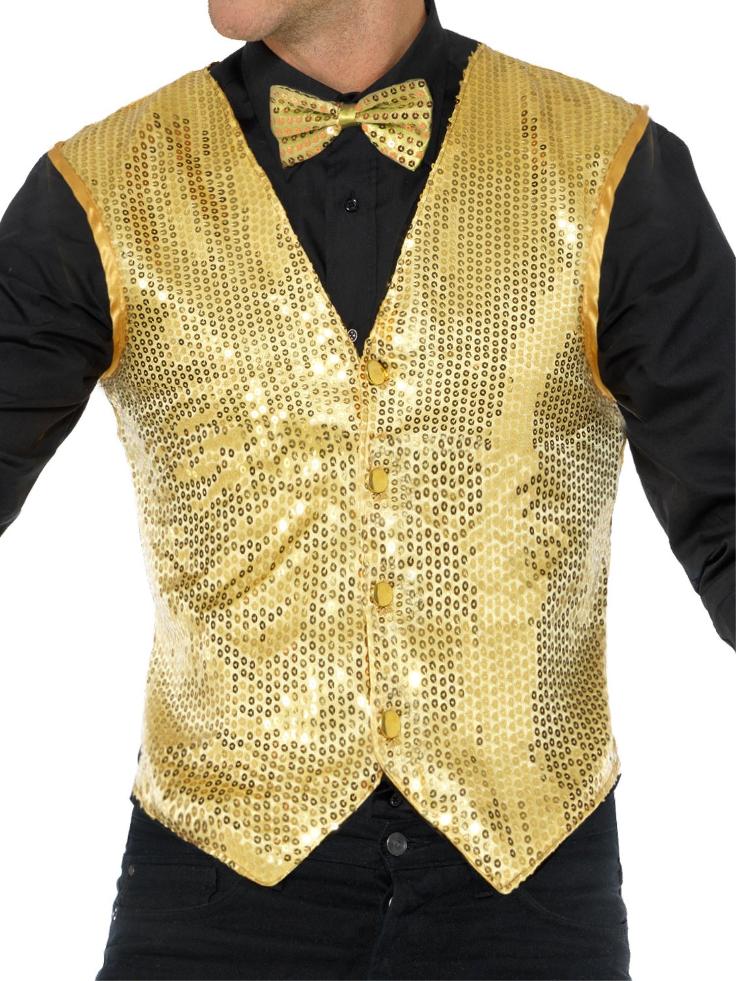 Pailletten-Weste, Gold