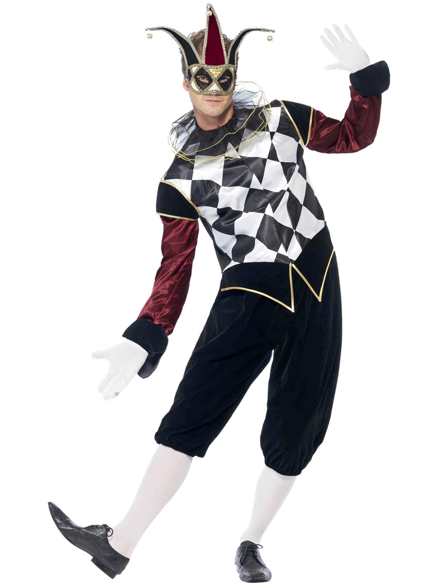 Gothic Venetian Harlequin Costume, Black Wholesale